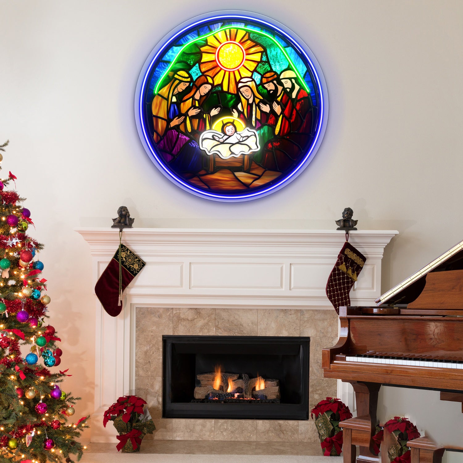 Nativity Scene Neon Light Acrylic Deco | Shineneon