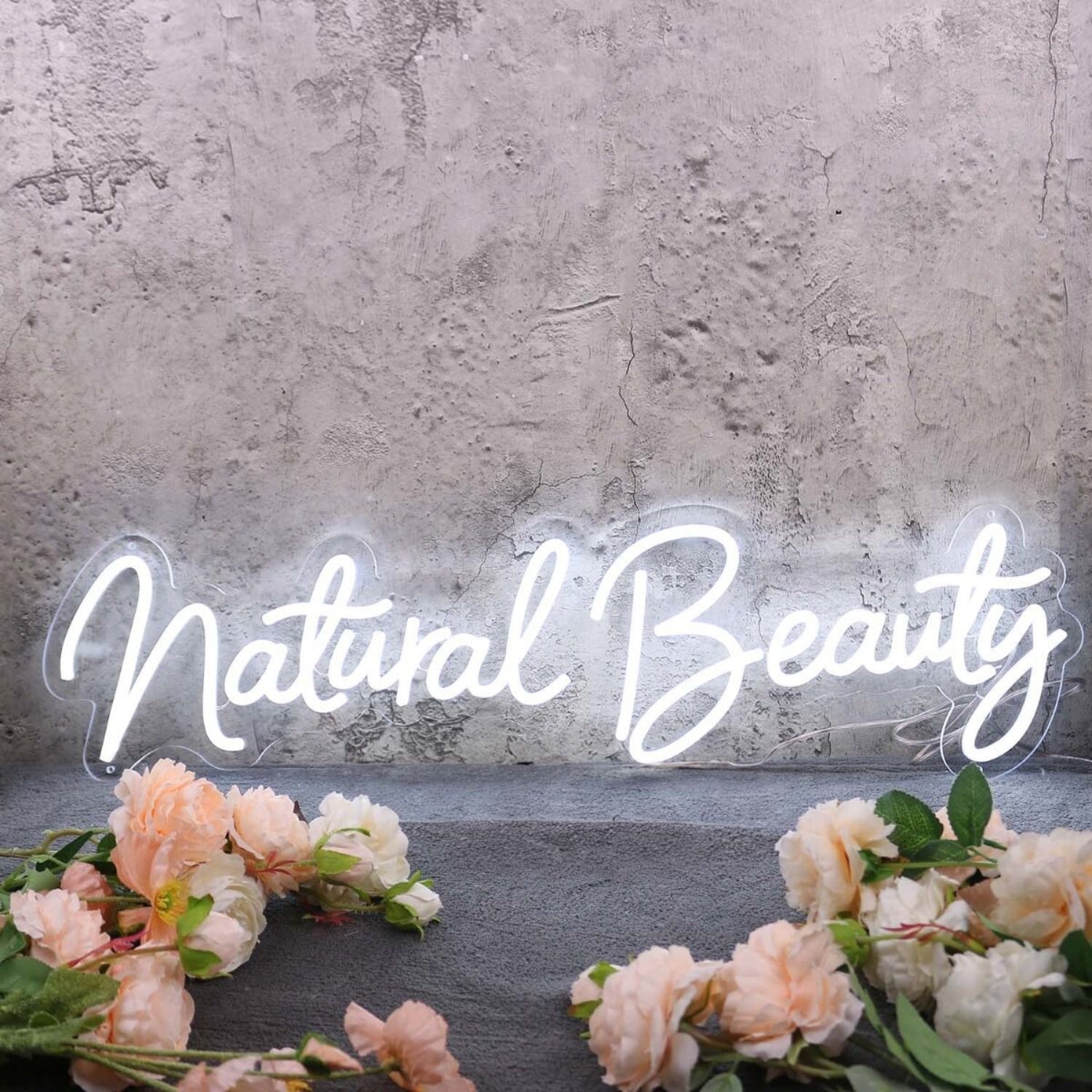 Natural Beauty White Led Neon Sign - Shineneon
