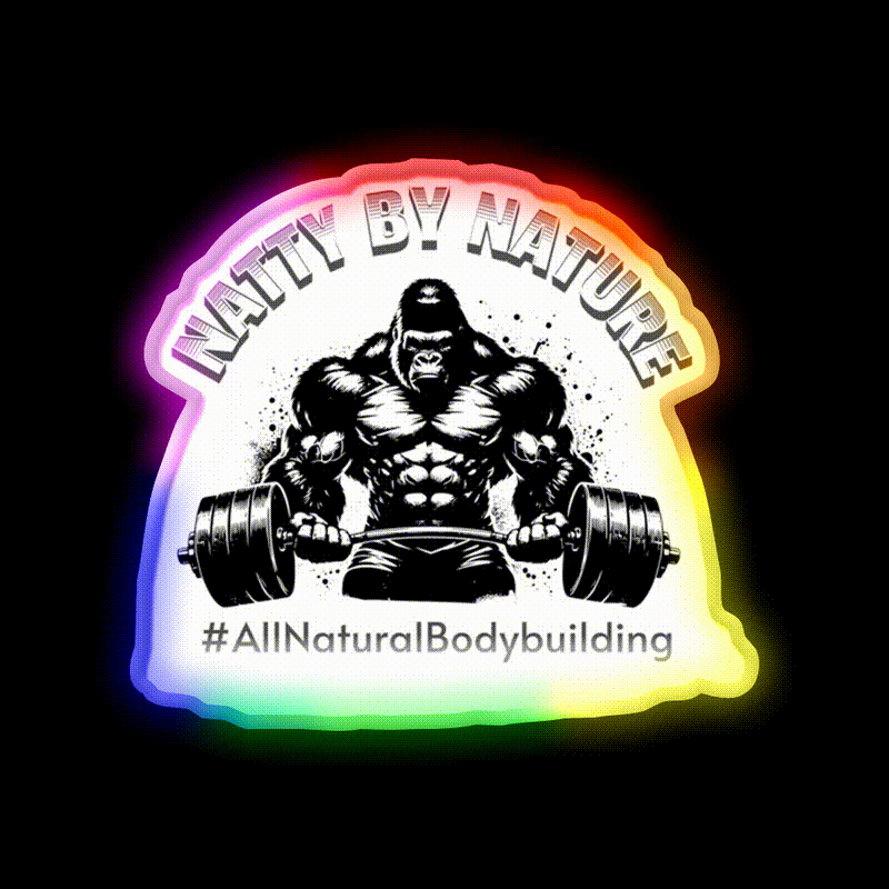 Natural Bodybuilding Vegan Exercise Gym Fitness Led Neon Sign Rgb Color