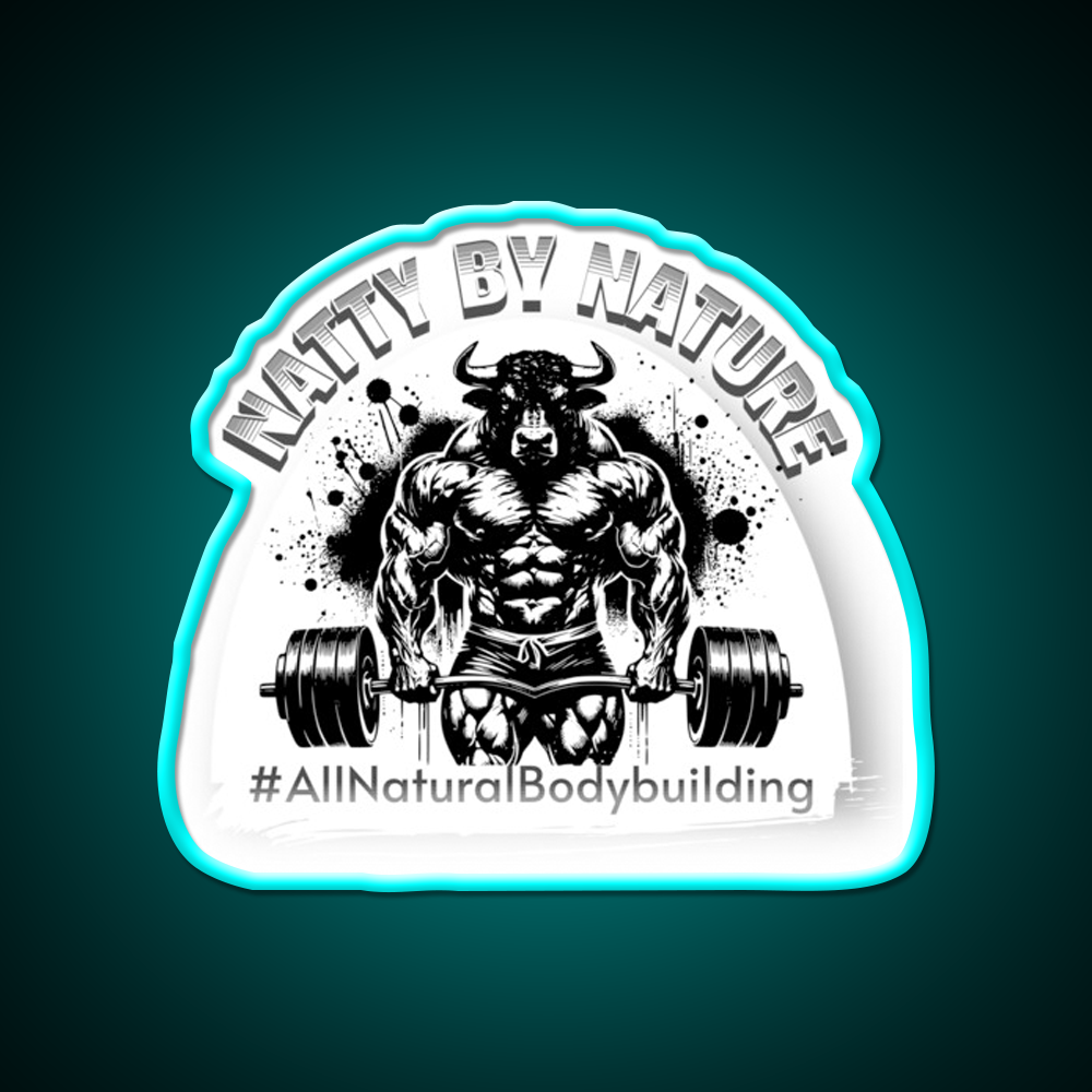 Natural Bodybuilding Vegan Sport Gym Fitness Led Neon Sign Rgb Color