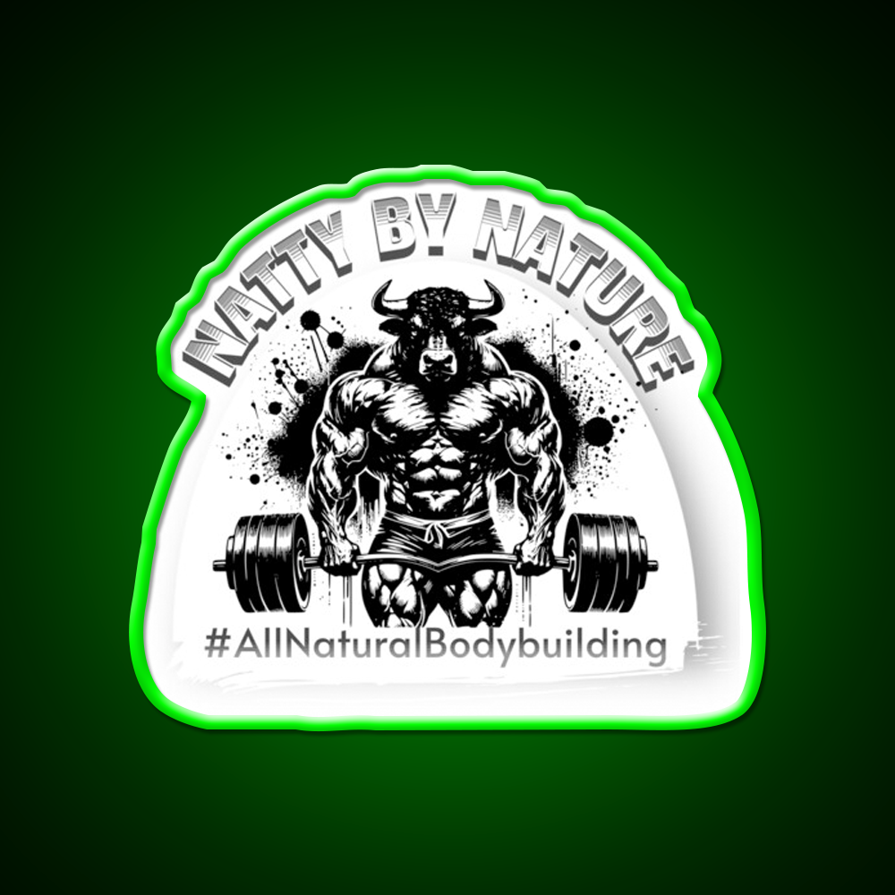 Natural Bodybuilding Vegan Sport Gym Fitness Led Neon Sign Rgb Color