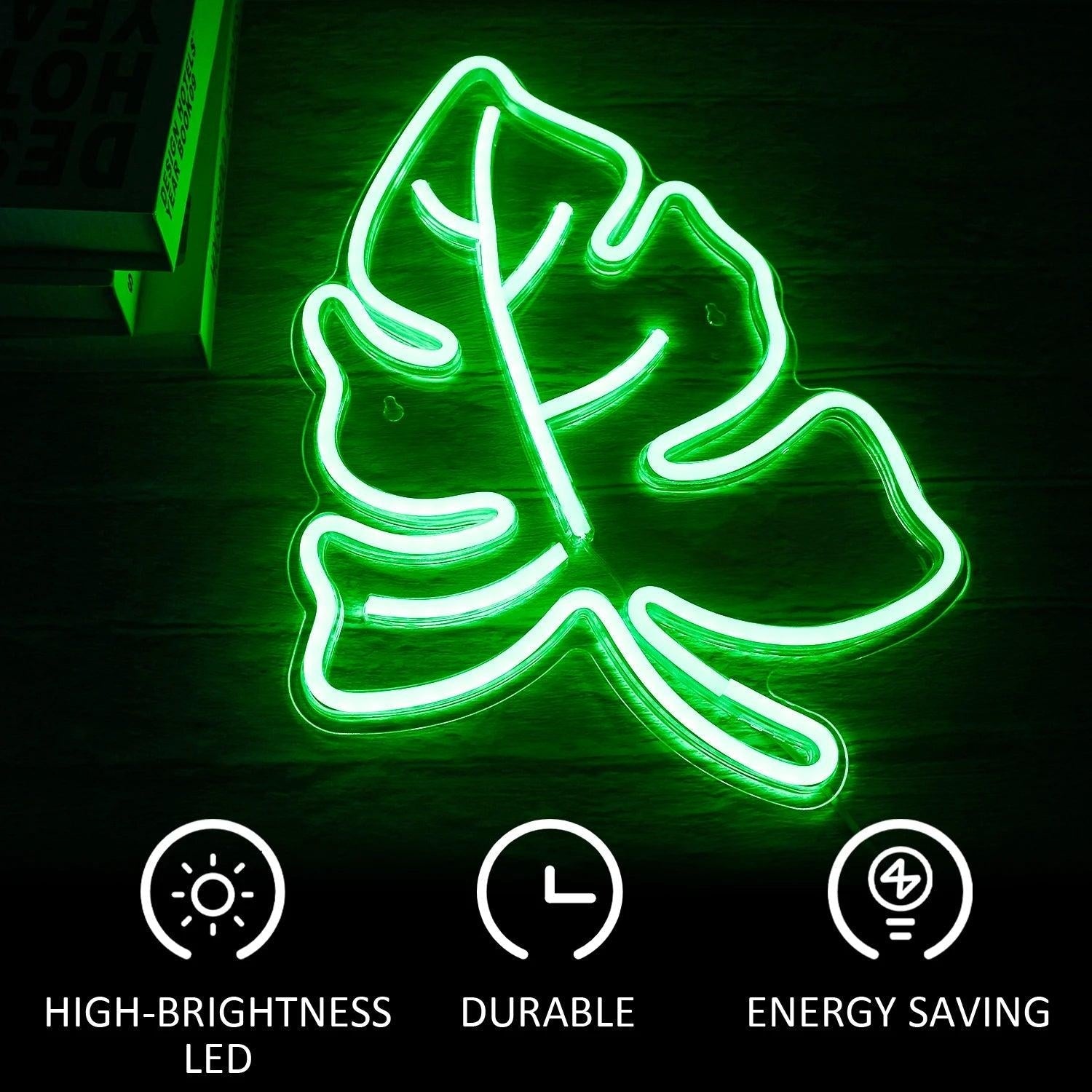 Natural Leaf Led Neon Sign For Indoor Wall Decor - Shineneon