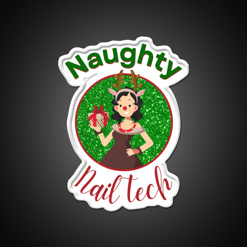 Naughty Nail Tech Nail Salon Led Neon Sign Rgb Color - Shineneon