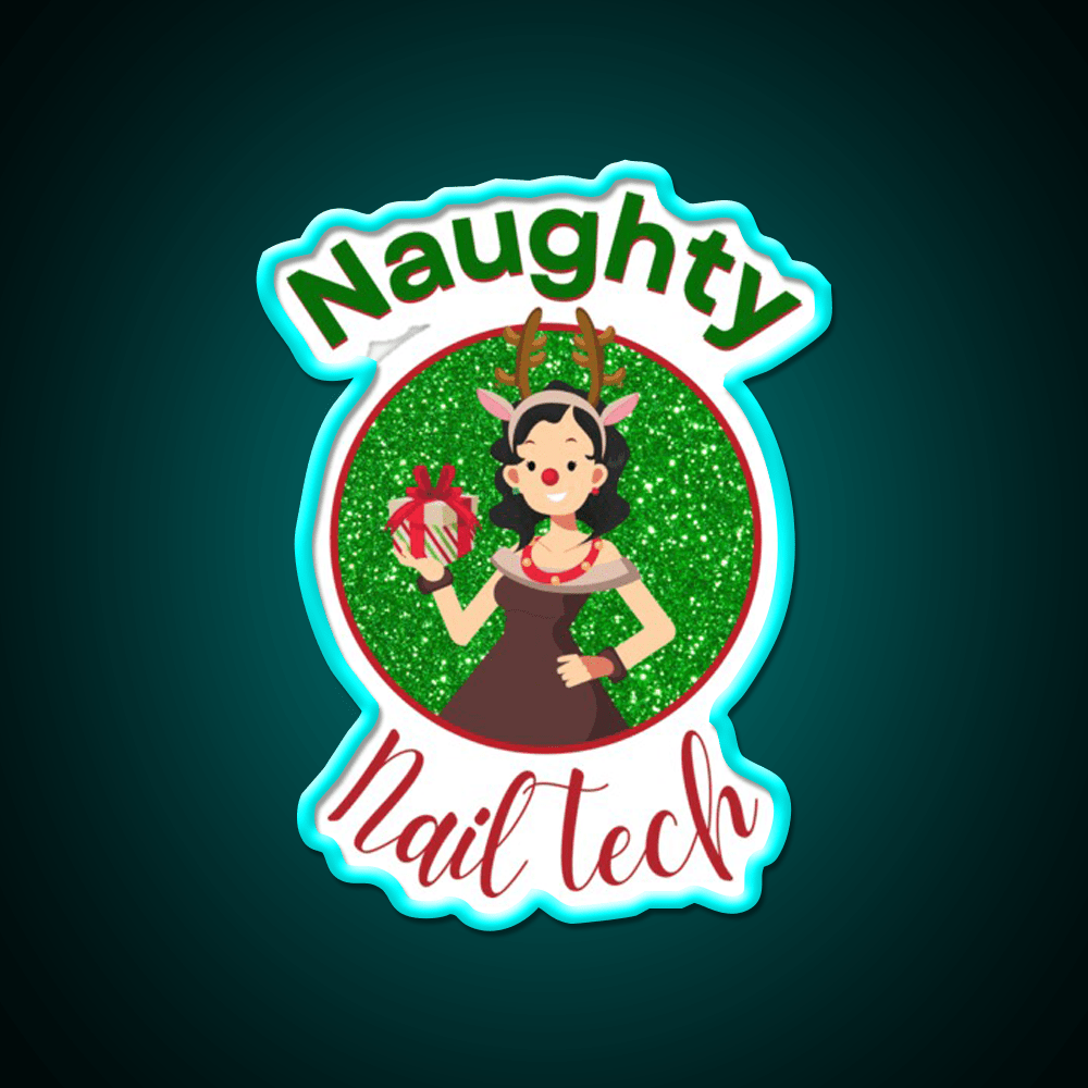 Naughty Nail Tech Nail Salon Led Neon Sign Rgb Color - Shineneon