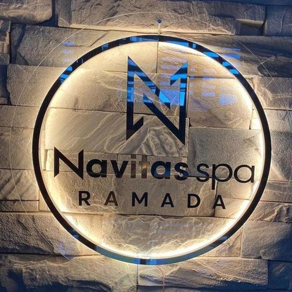 Navitas Spa Pamada Acrylic Business Logo Sign - Shineneon