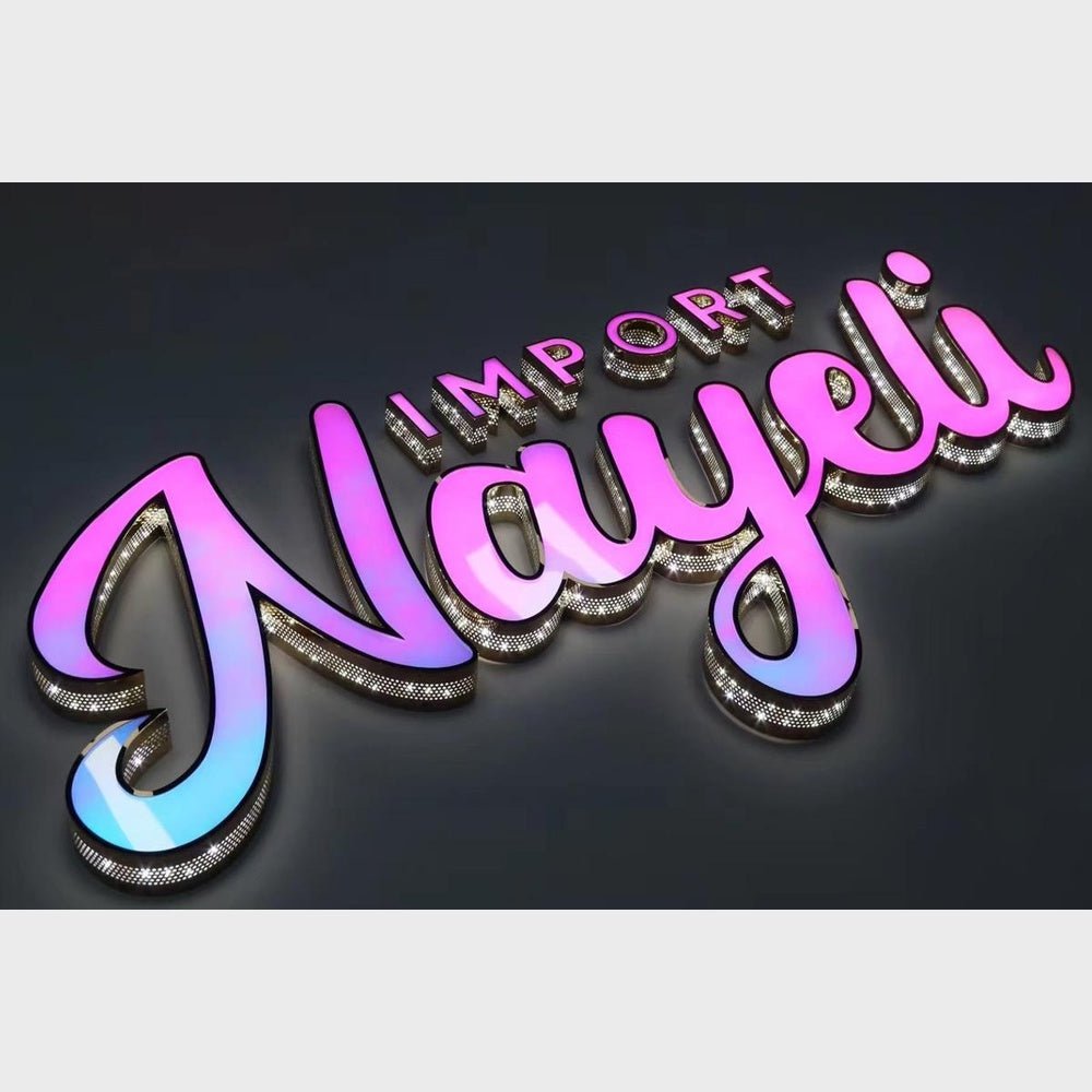 Nayeli 3D Frontlit And Backlit Channel Letter Led Light Sign - Shineneon