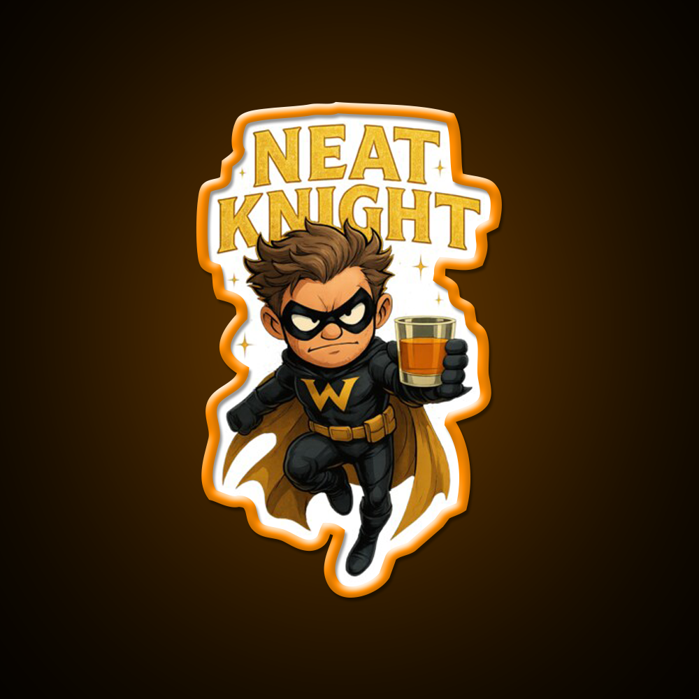 Neat Knight Whiskey Drink Bar Led Neon Sign Rgb Color