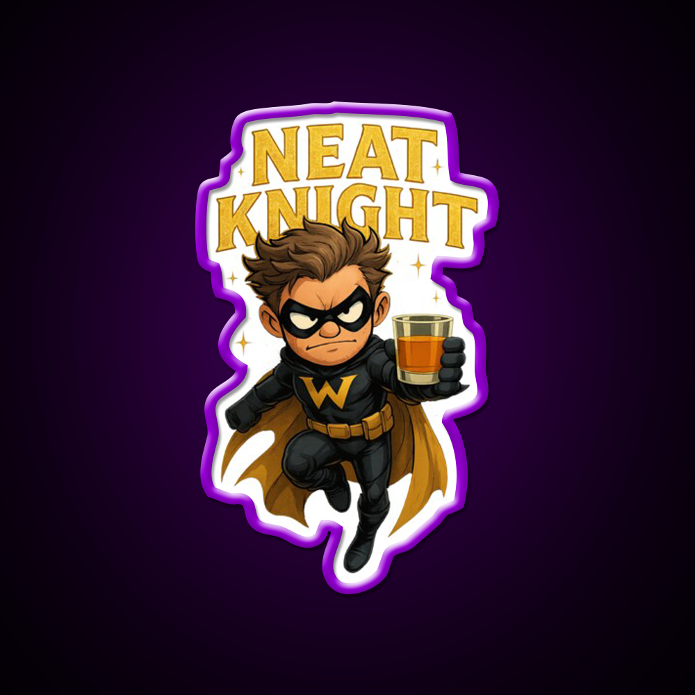 Neat Knight Whiskey Drink Bar Led Neon Sign Rgb Color