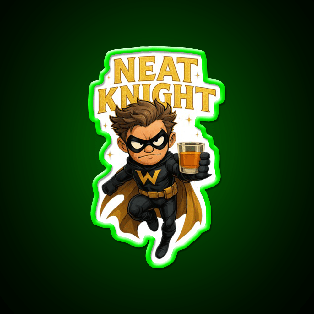 Neat Knight Whiskey Drink Bar Led Neon Sign Rgb Color - Shineneon