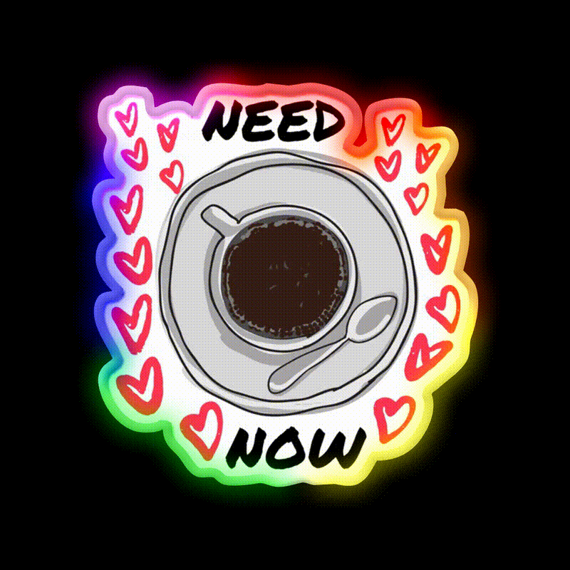 Need Coffee Now Design Cafe Led Neon Sign Espresso Bar Art Rgb Color