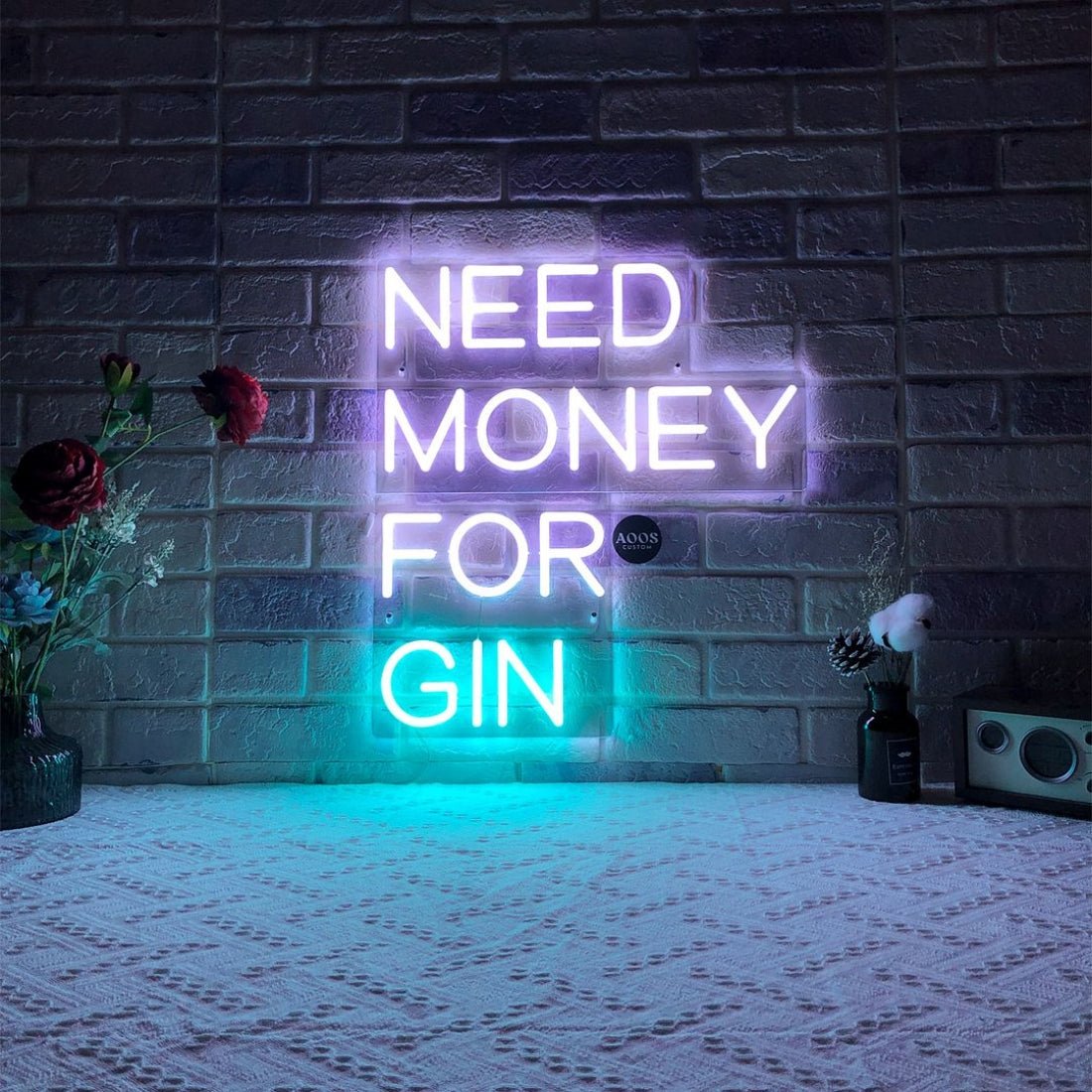 Need Money For Gin Led Sign Business Neon Sign - Shineneon