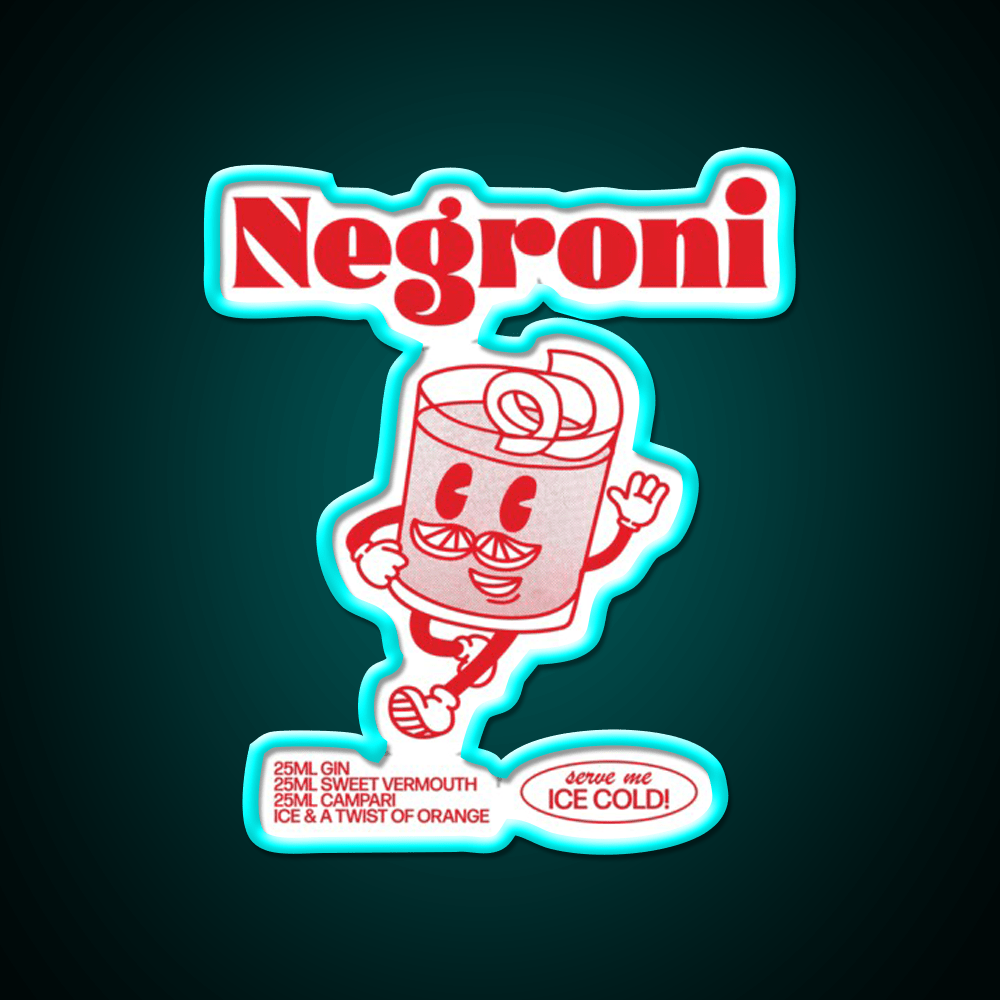 Negroni Cocktail Bar Decor Led Neon Sign For Cocktail Lovers Rgb Color - Shineneon