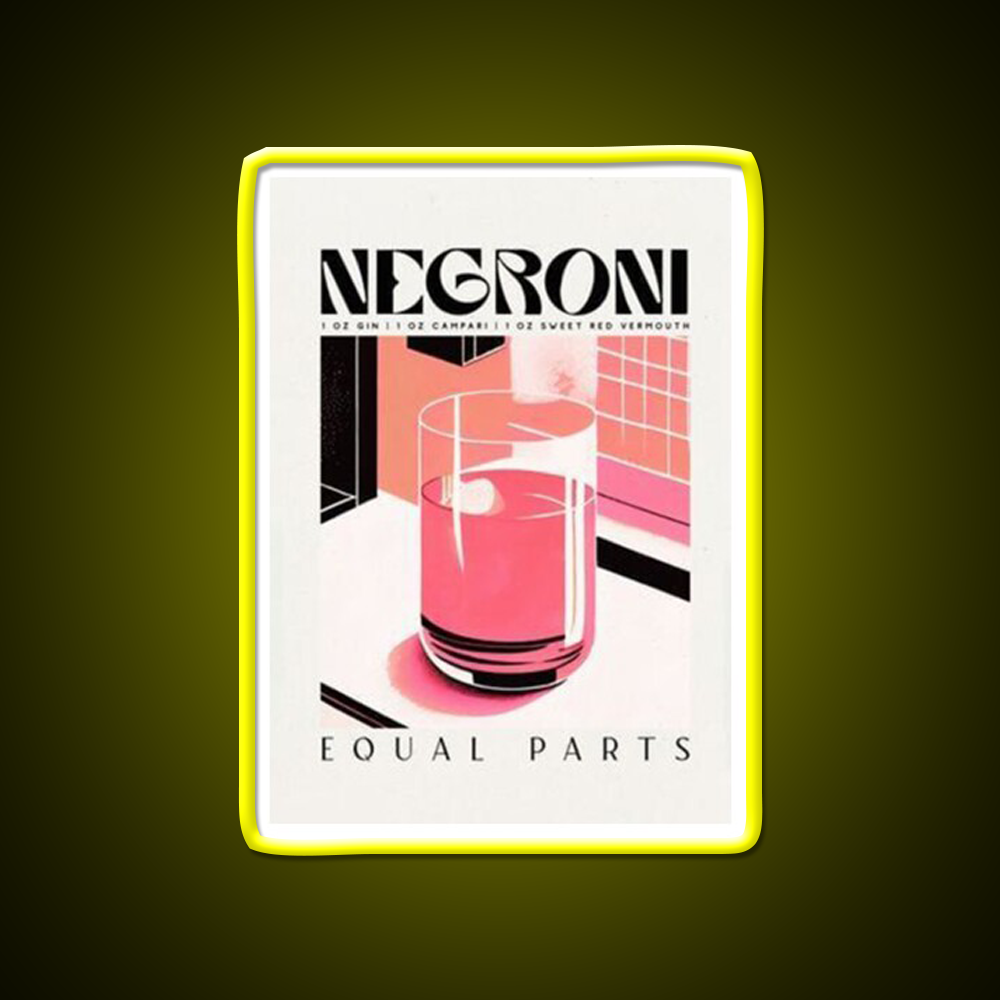 Negroni Cocktail Bar Decor Led Neon Sign Home Bar Decor Rgb Color - LED neon sign view 7