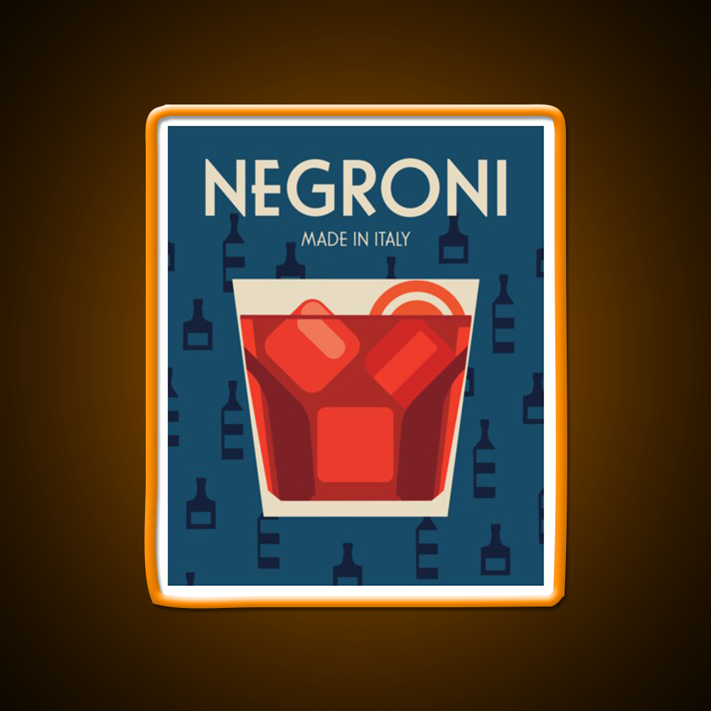 Negroni Made In Italy Cocktail Bar Decor Led Neon Sign Rgb Color - LED neon sign view 6