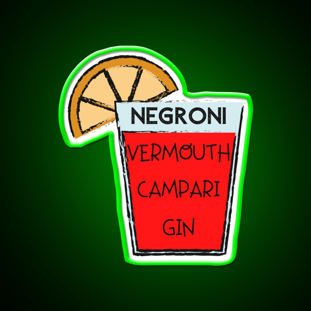 Negroni Vermouth Campari Gin Cocktail Bar Decor Led Neon Sign Rgb Color - LED neon sign view 8