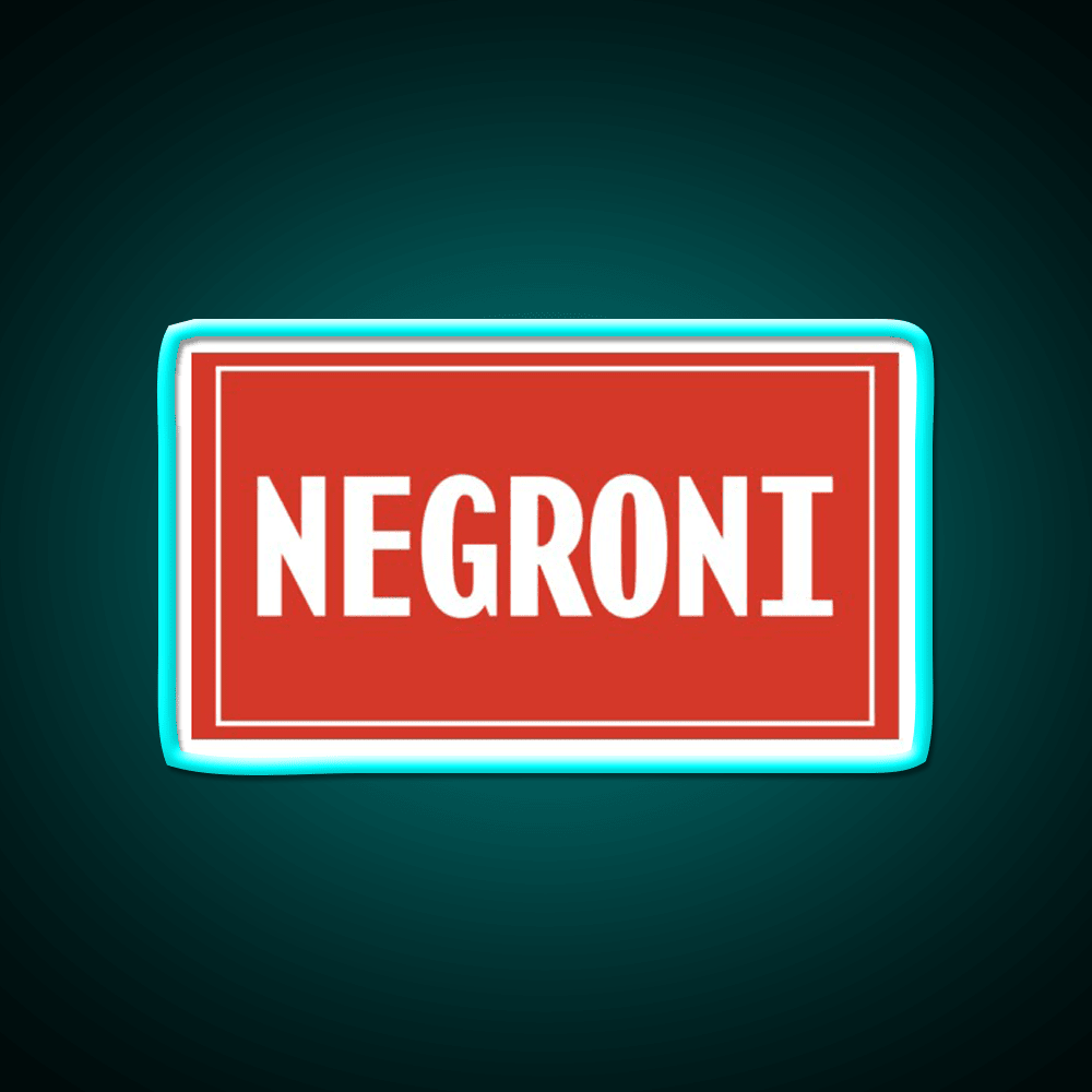 Negroni Vintage Rectangle Cocktail Bar Decor Led Neon Sign Rgb Color - Shineneon
