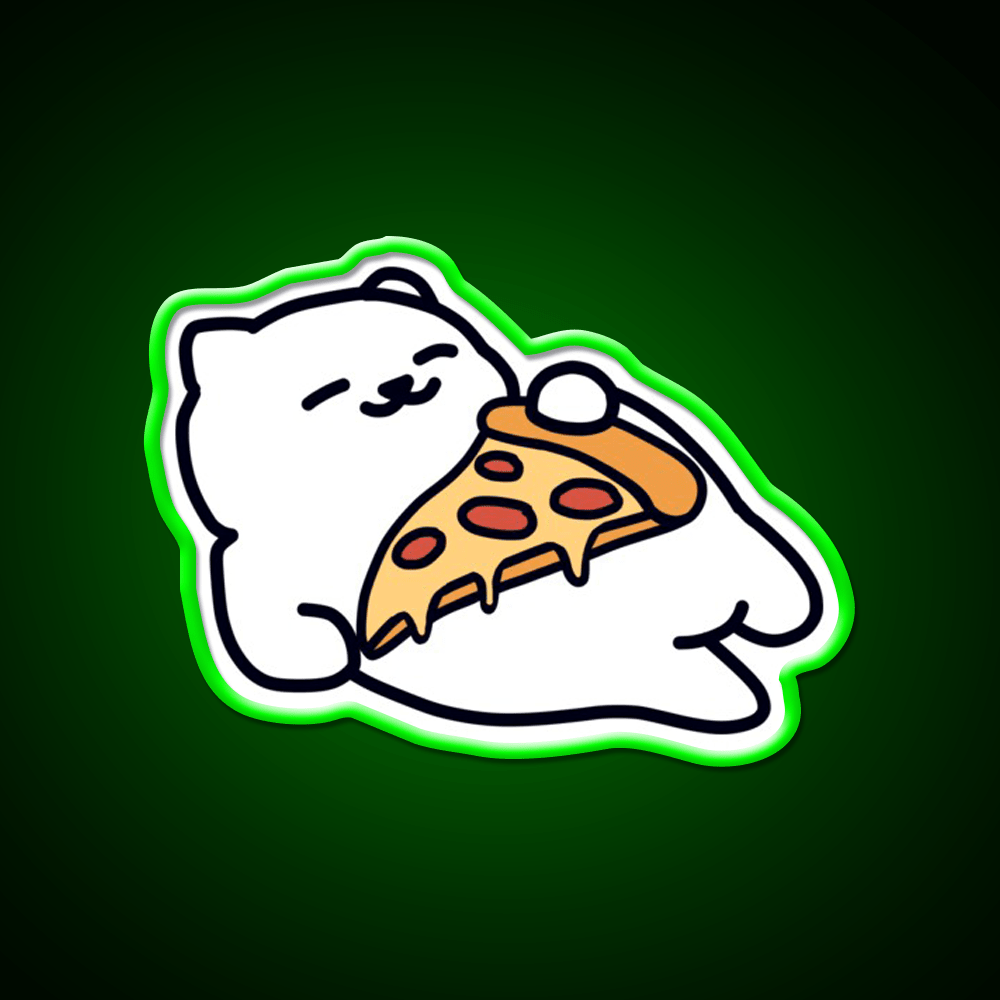 Neko Atsume Fast Food Led Neon Sign For Burger Place Rgb Color - Shineneon