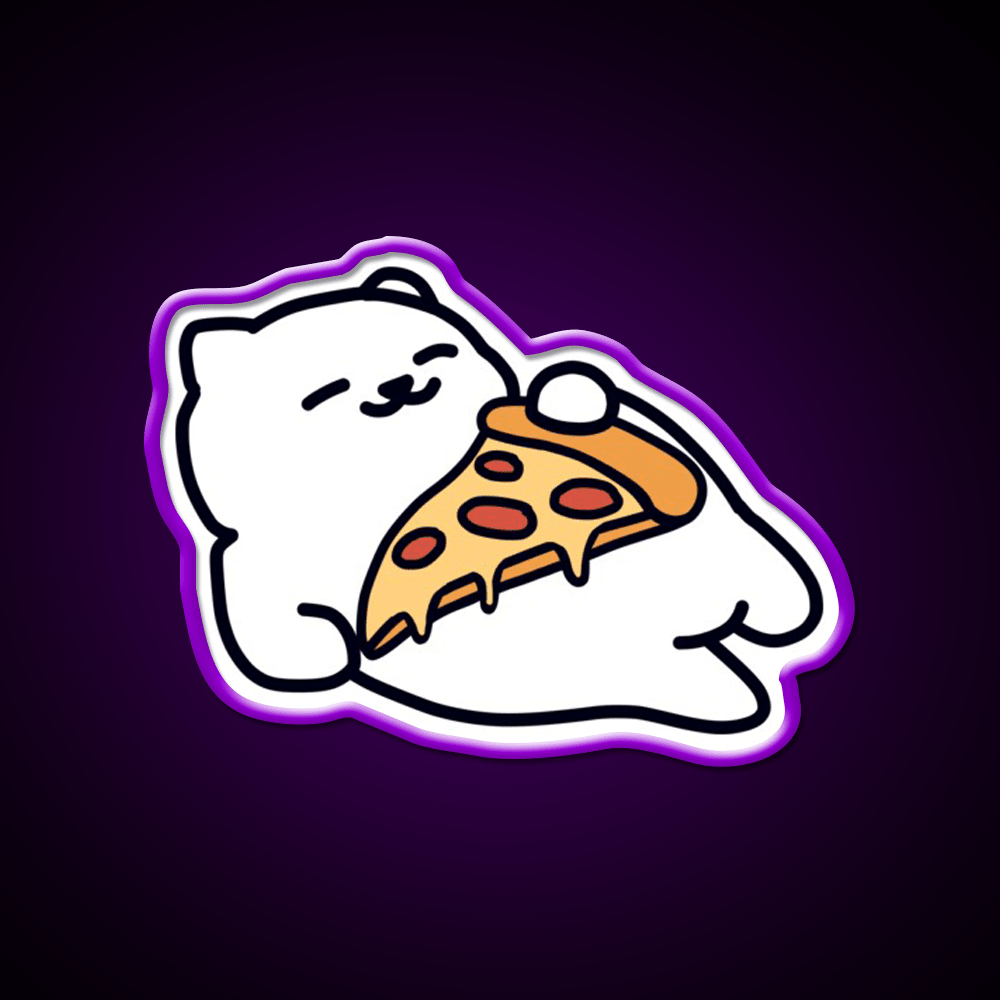 Neko Atsume Fast Food Led Neon Sign For Burger Place Rgb Color - Shineneon