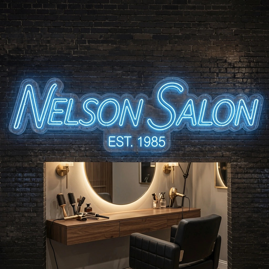 Nelson Salon LED Neon Sign - 02 High-Converting Product Image