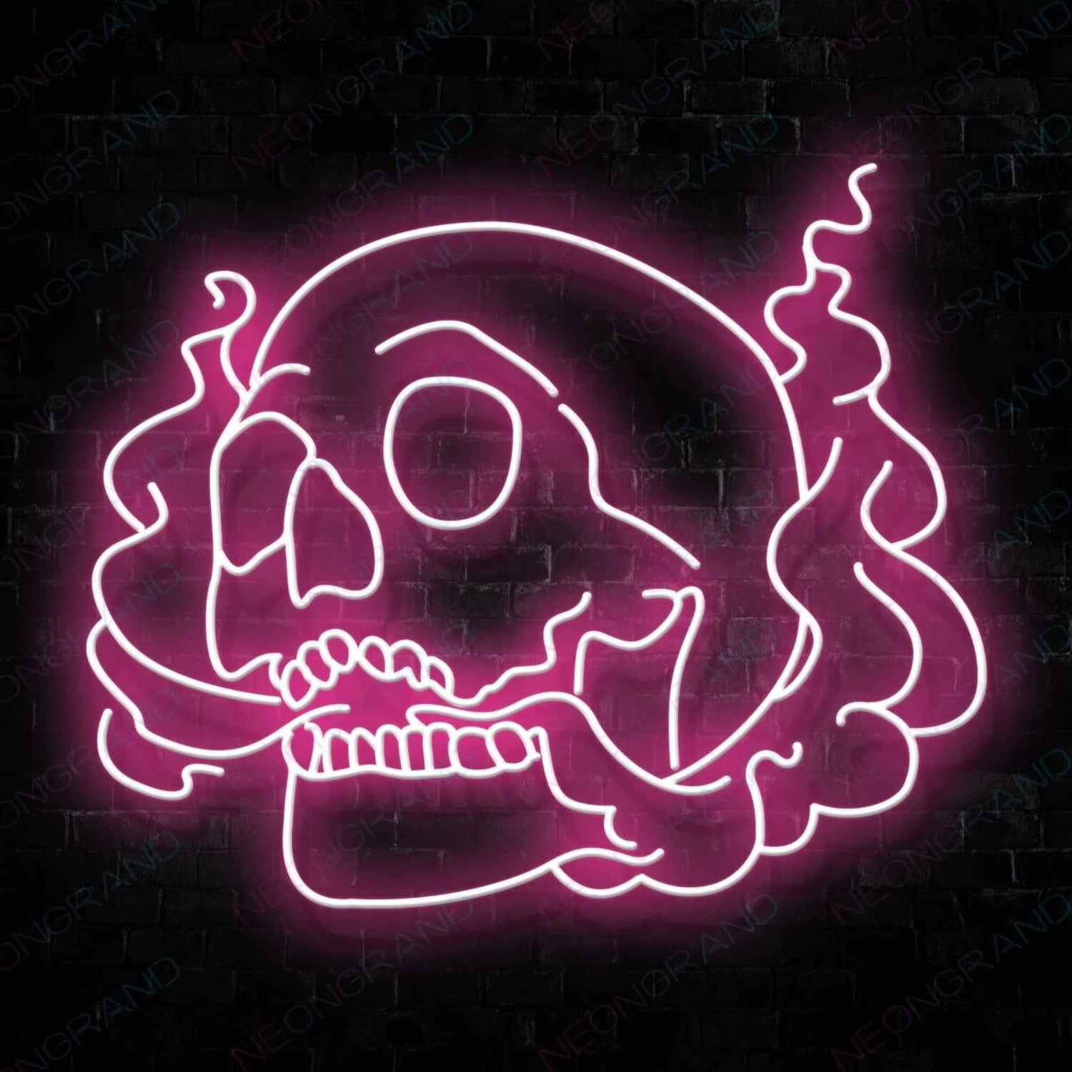 Neon Skeleton Sign Smoking Skull Led Light | Shineneon