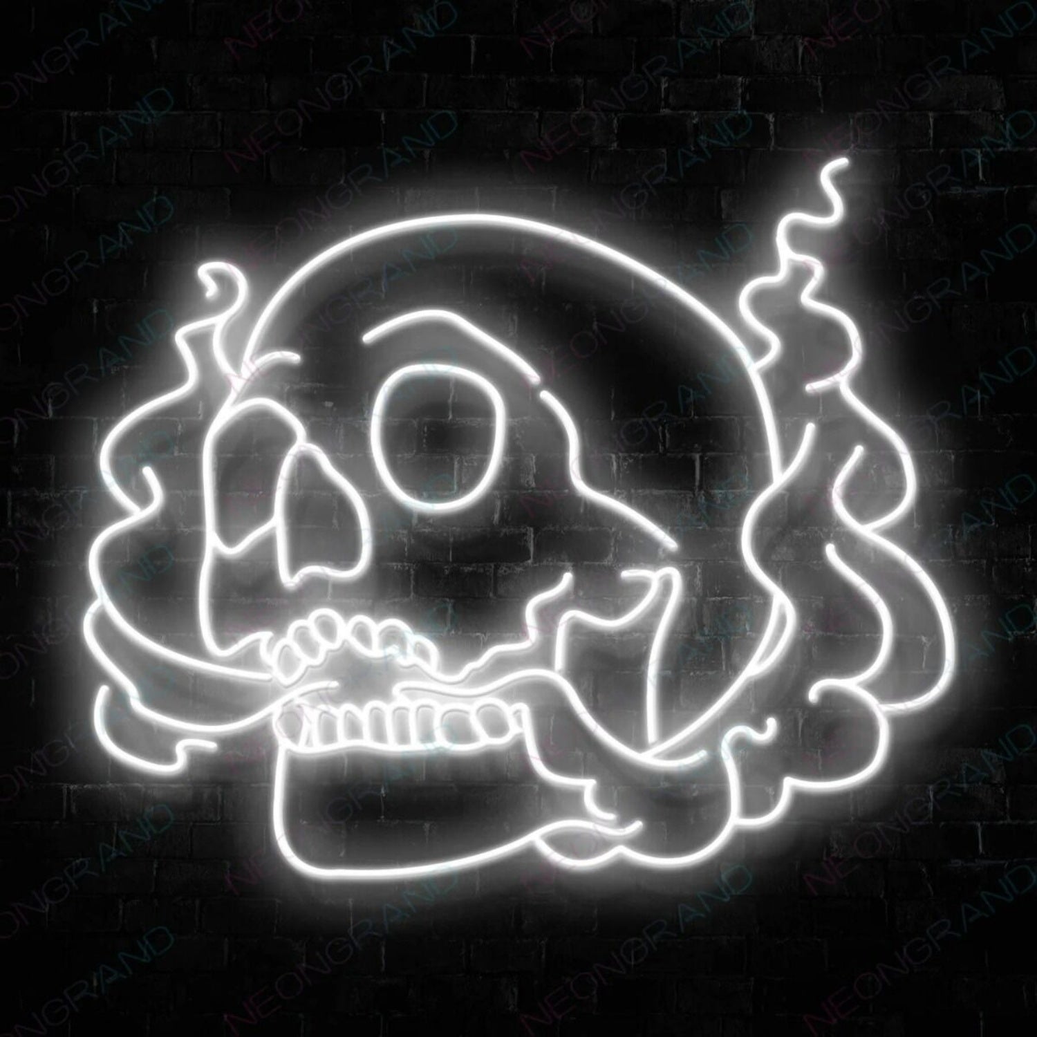 Neon Skeleton Sign Smoking Skull Led Light | Shineneon