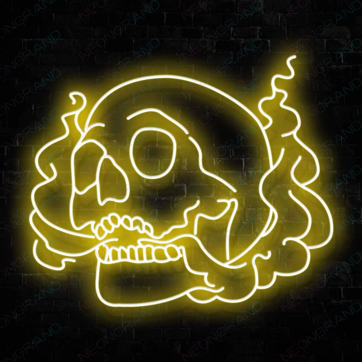 Neon Skeleton Sign Smoking Skull Led Light | Shineneon