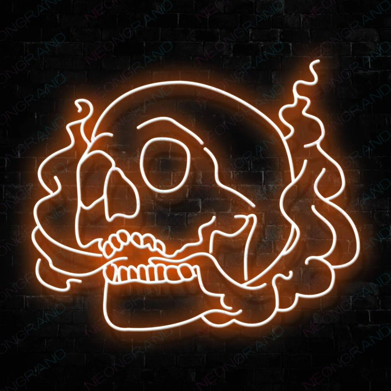 Neon Skeleton Sign Smoking Skull Led Light | Shineneon