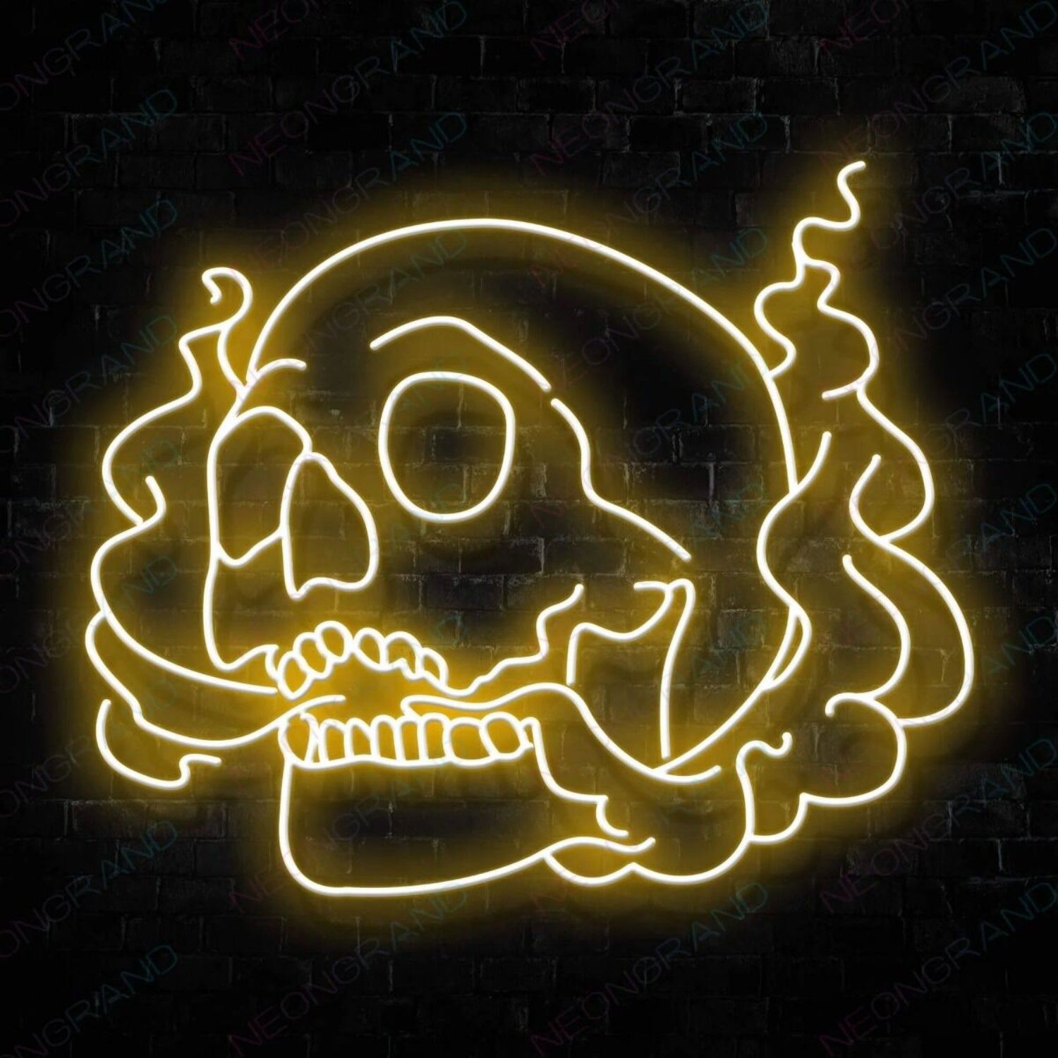 Neon Skeleton Sign Smoking Skull Led Light | Shineneon