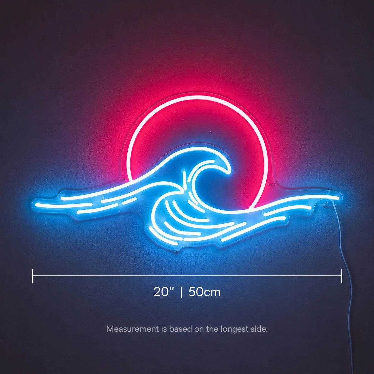 Neon Sunset Wave Neon Sign LED Neon Sign size image