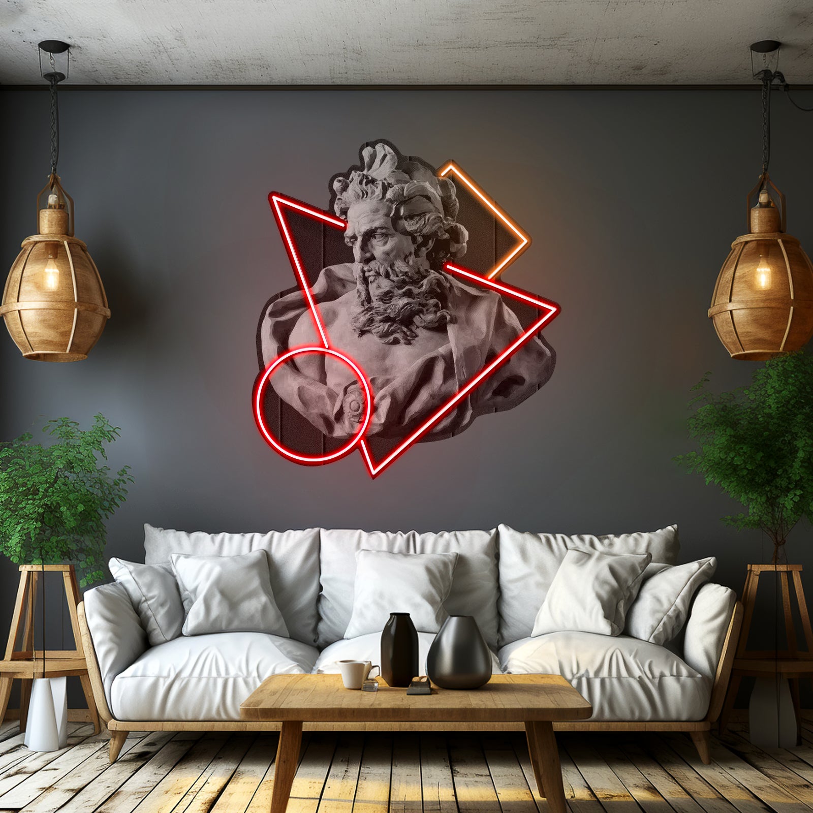 Neptune God Of The Sea Custom Led Signs Artwork For Sale