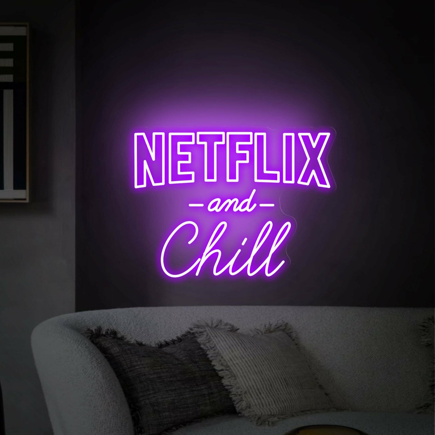 Netflix And Chill Led Neon Sign Home Theaters Game Rooms | Shineneon
