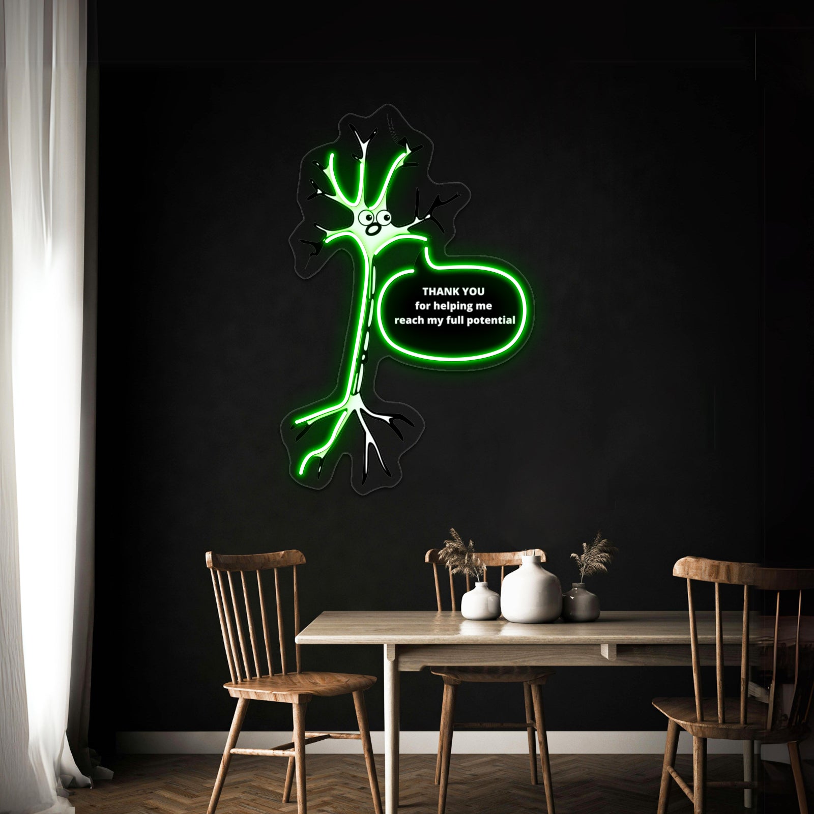 Neuron Thank You For Helping Me Reach My Full Potential Wall Artwork Neon Signs | Shineneon