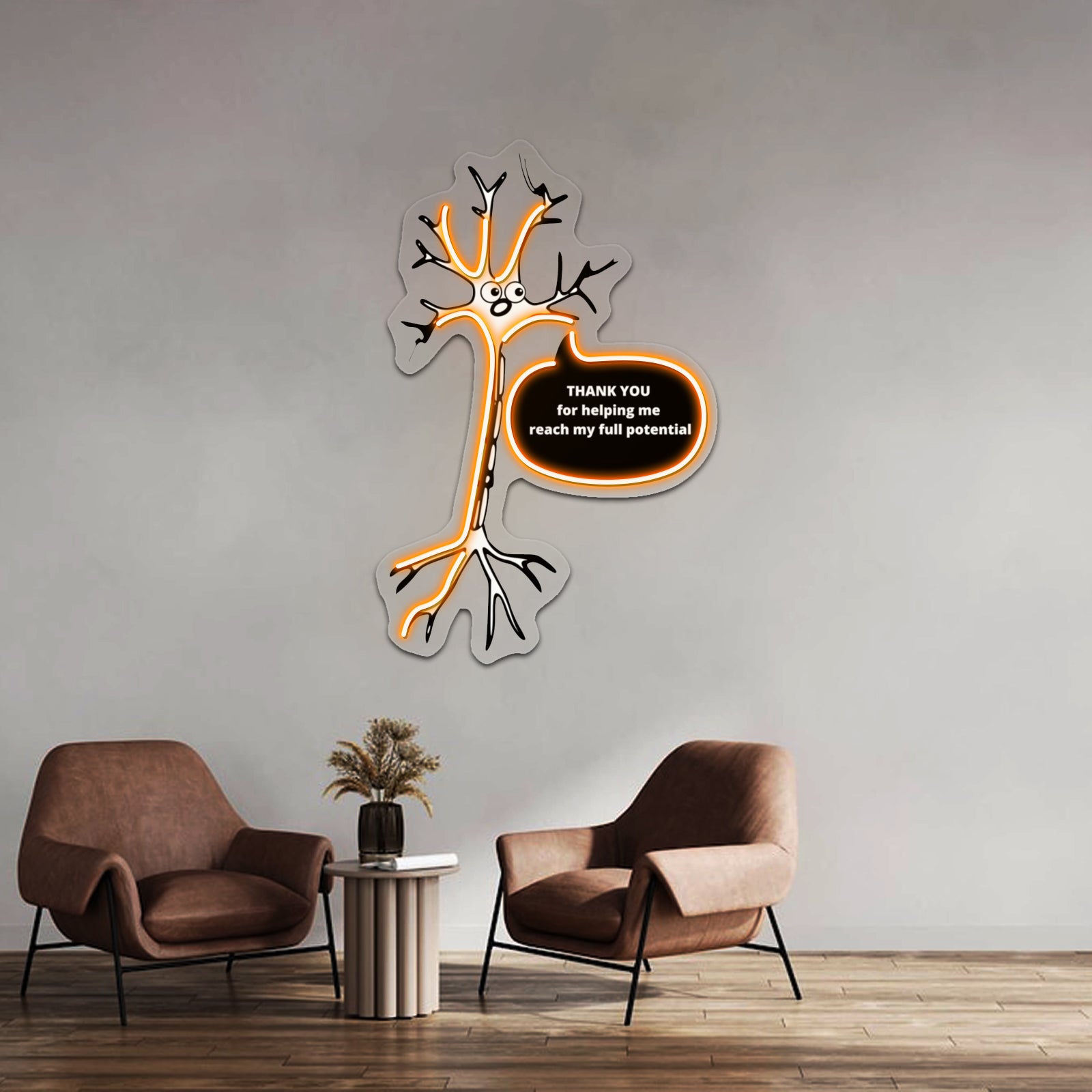 Neuron Thank You For Helping Me Reach My Full Potential Wall Artwork Neon Signs | Shineneon