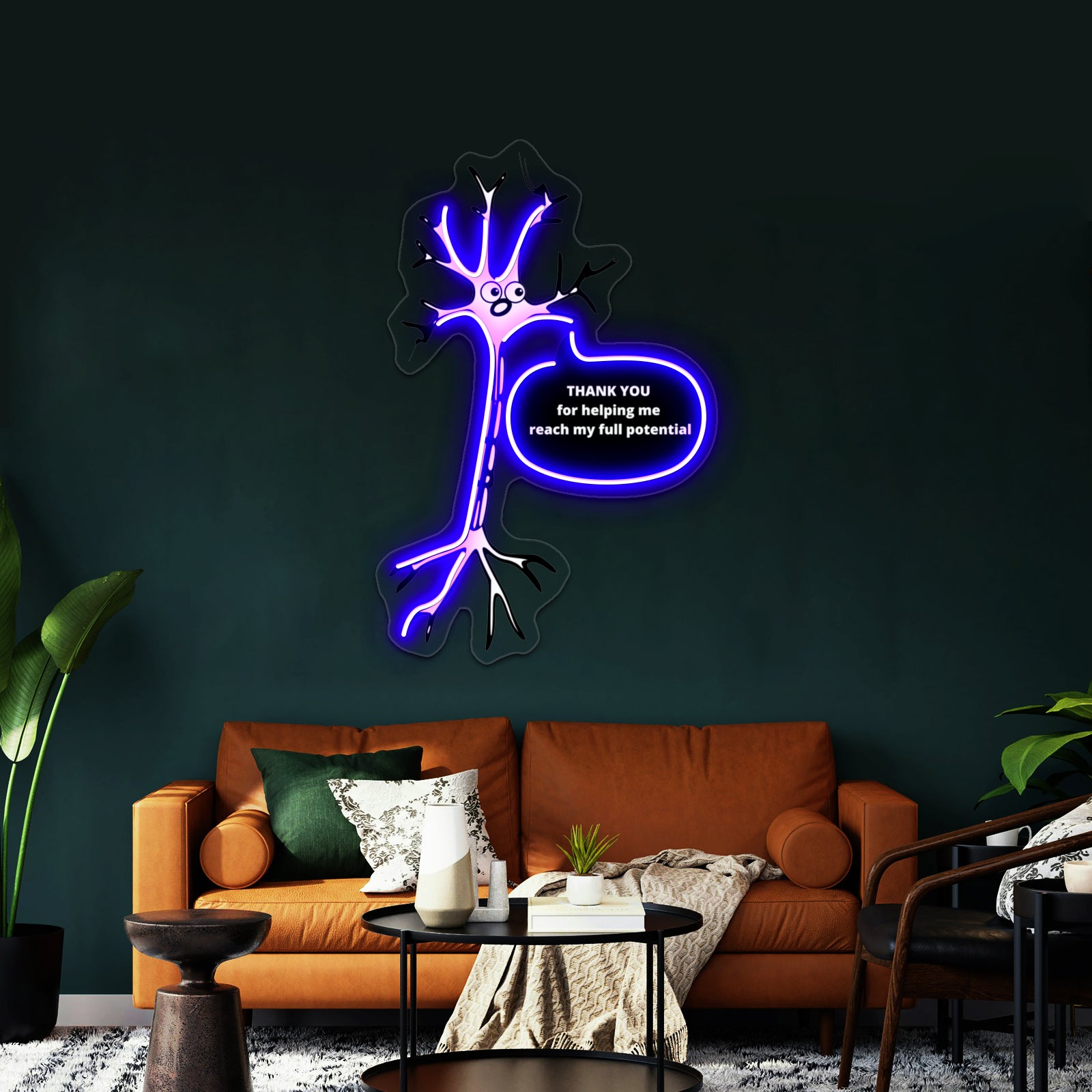 Neuron Thank You For Helping Me Reach My Full Potential Wall Artwork Neon Signs | Shineneon