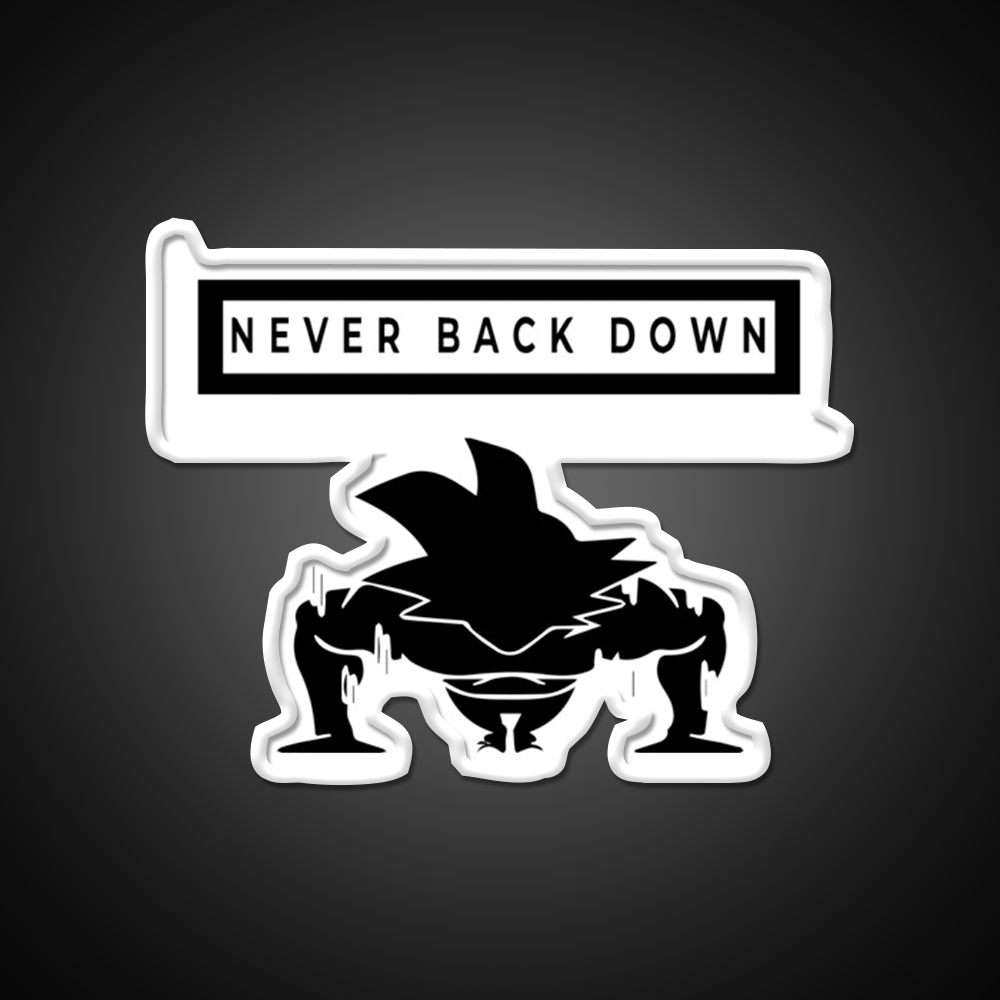 Never Back Down Sport Motivation Gym Fitness Led Neon Sign Rgb Color