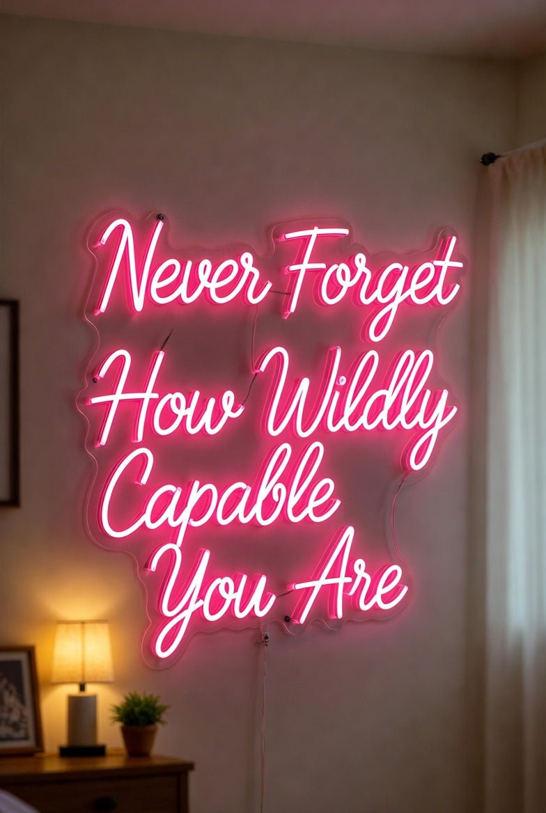 Never Forget How Wildly Capable You Are LED Neon Sign - Shineneon