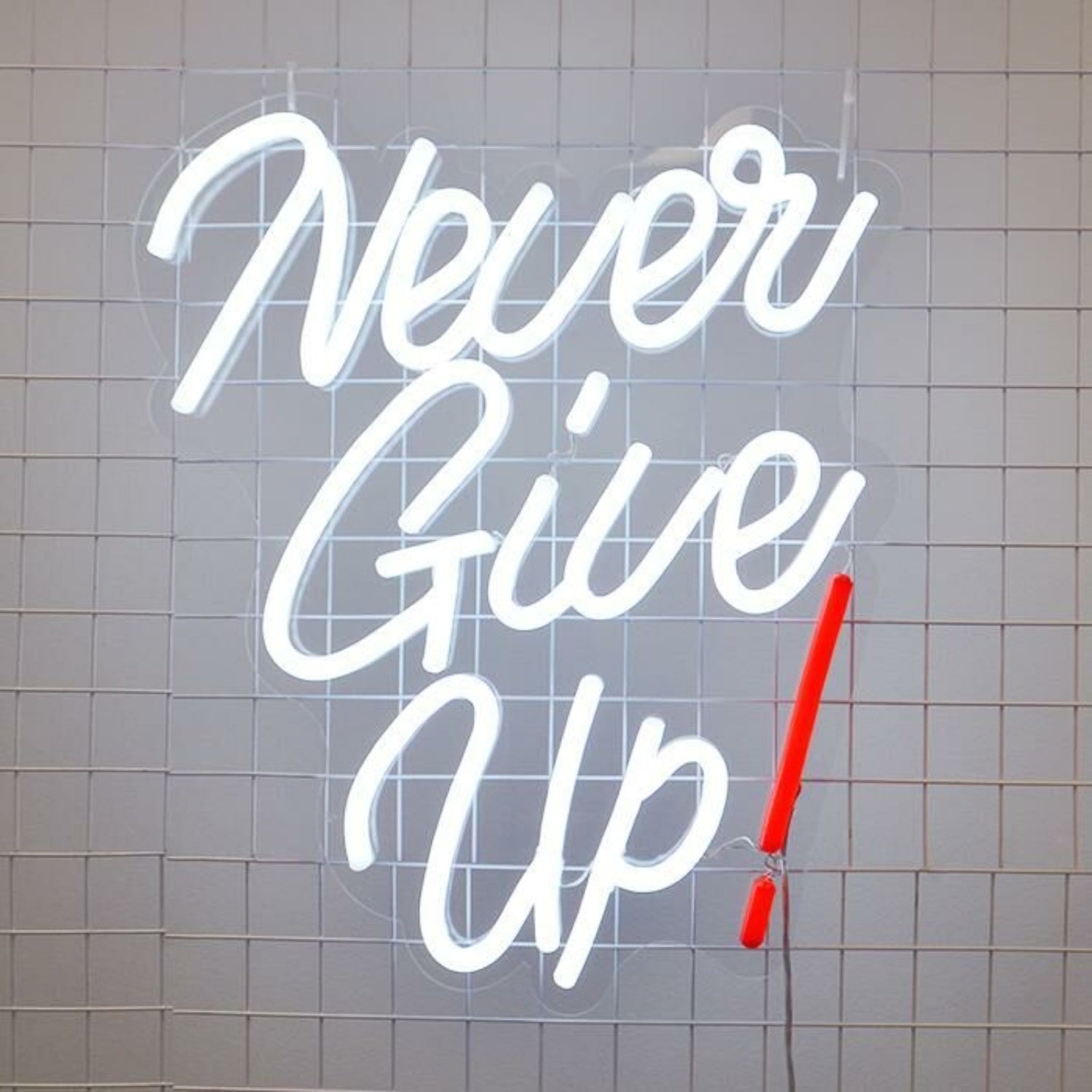 Never Give Up Led Neon Sign Motivational Office Settings | Shineneon