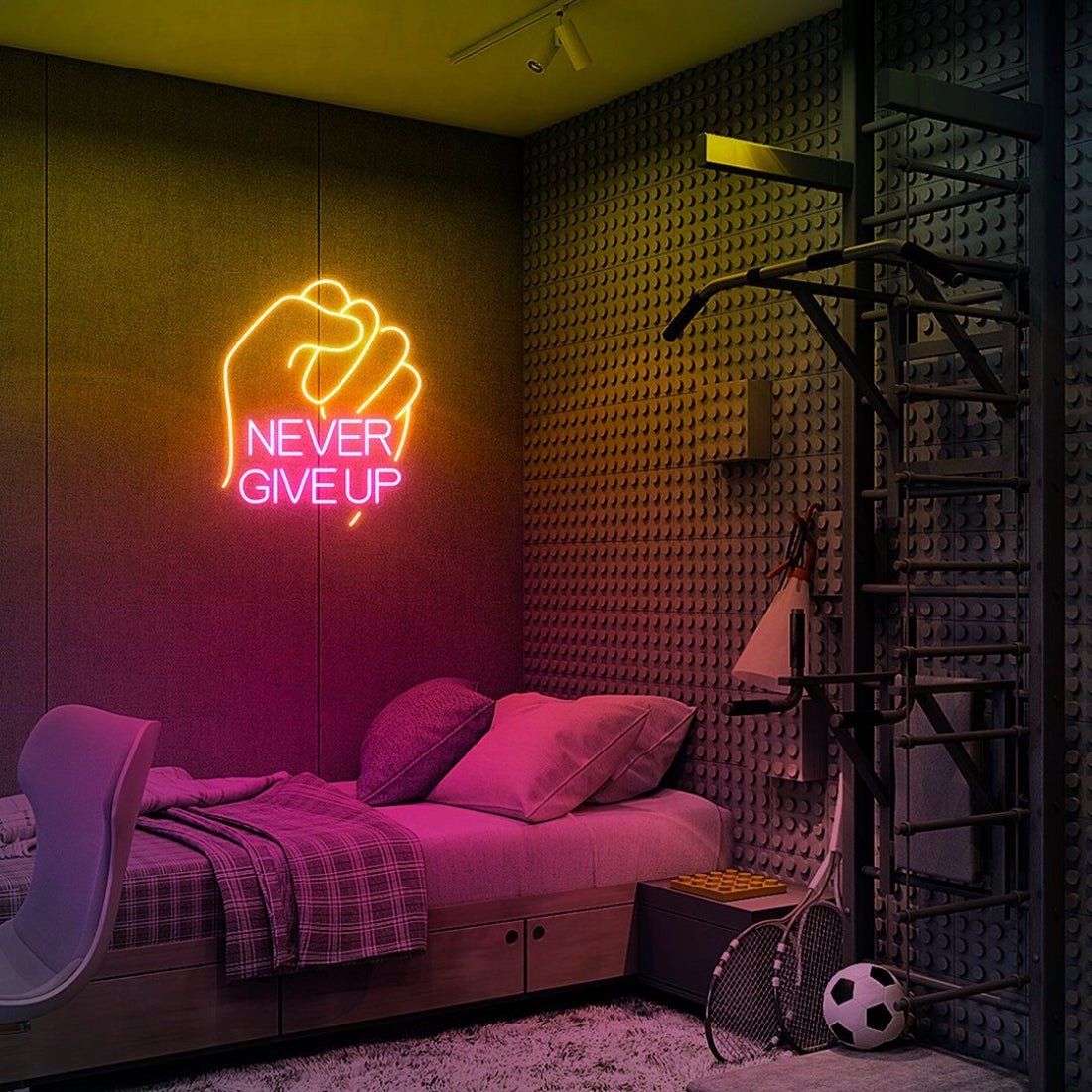 Never Give Up Led Sign Business Neon Sign - Shineneon