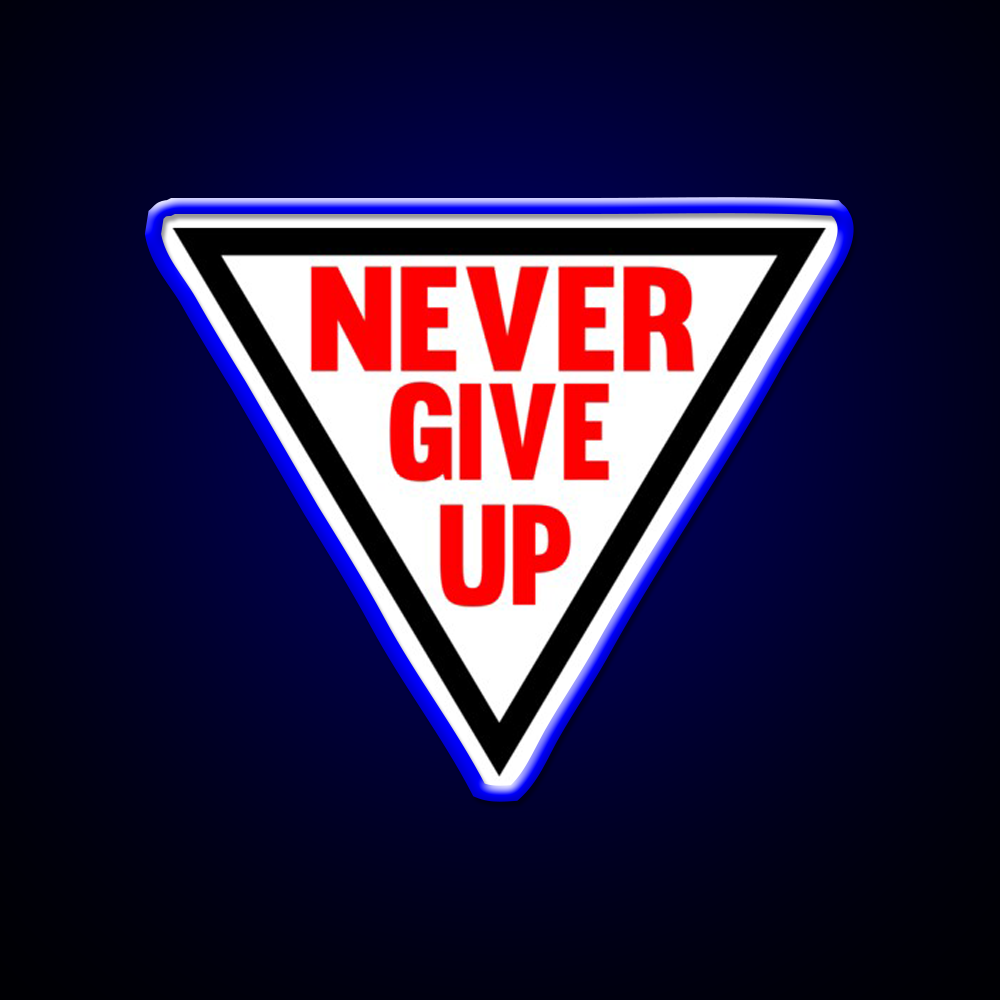 Never Give Up V2 Gym Fitness Led Neon Sign Rgb Color