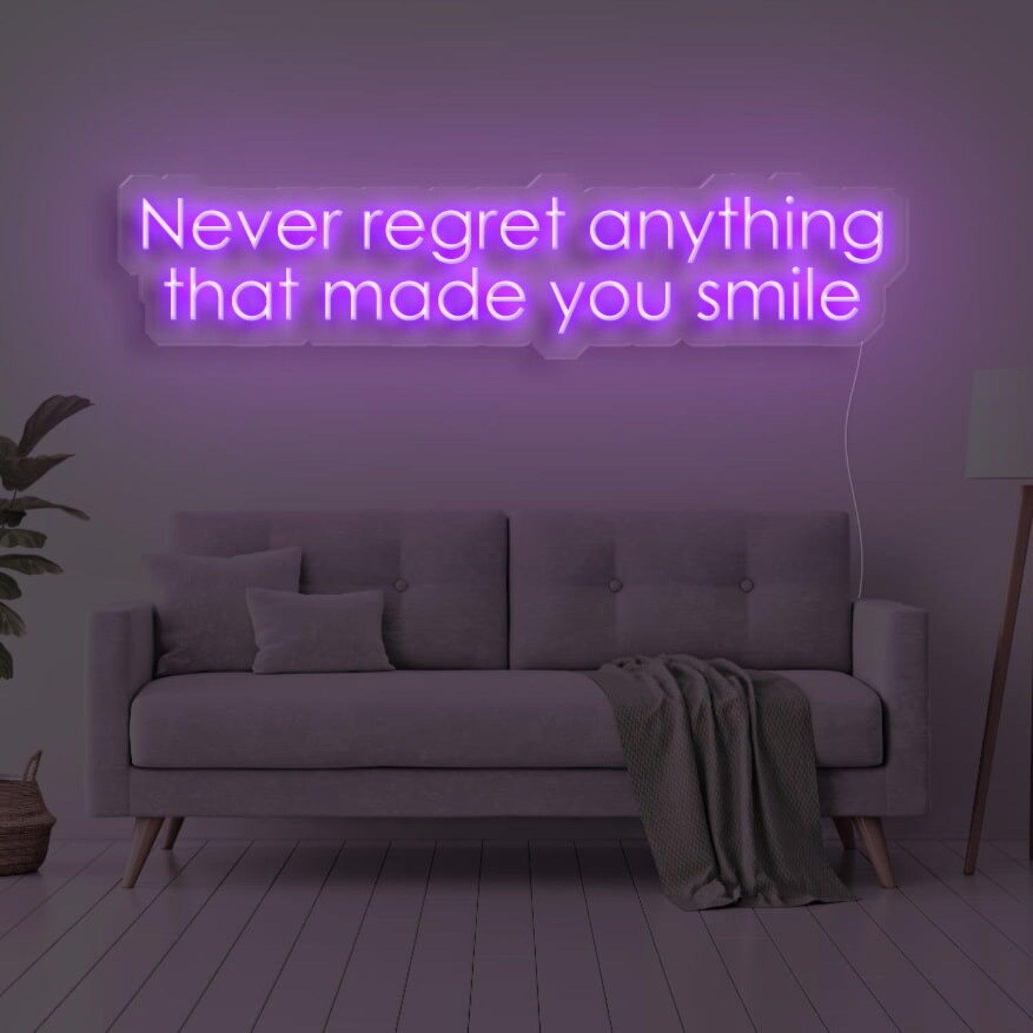 Never Regret Anything That Made You Smile Led Neon Sign | Shineneon