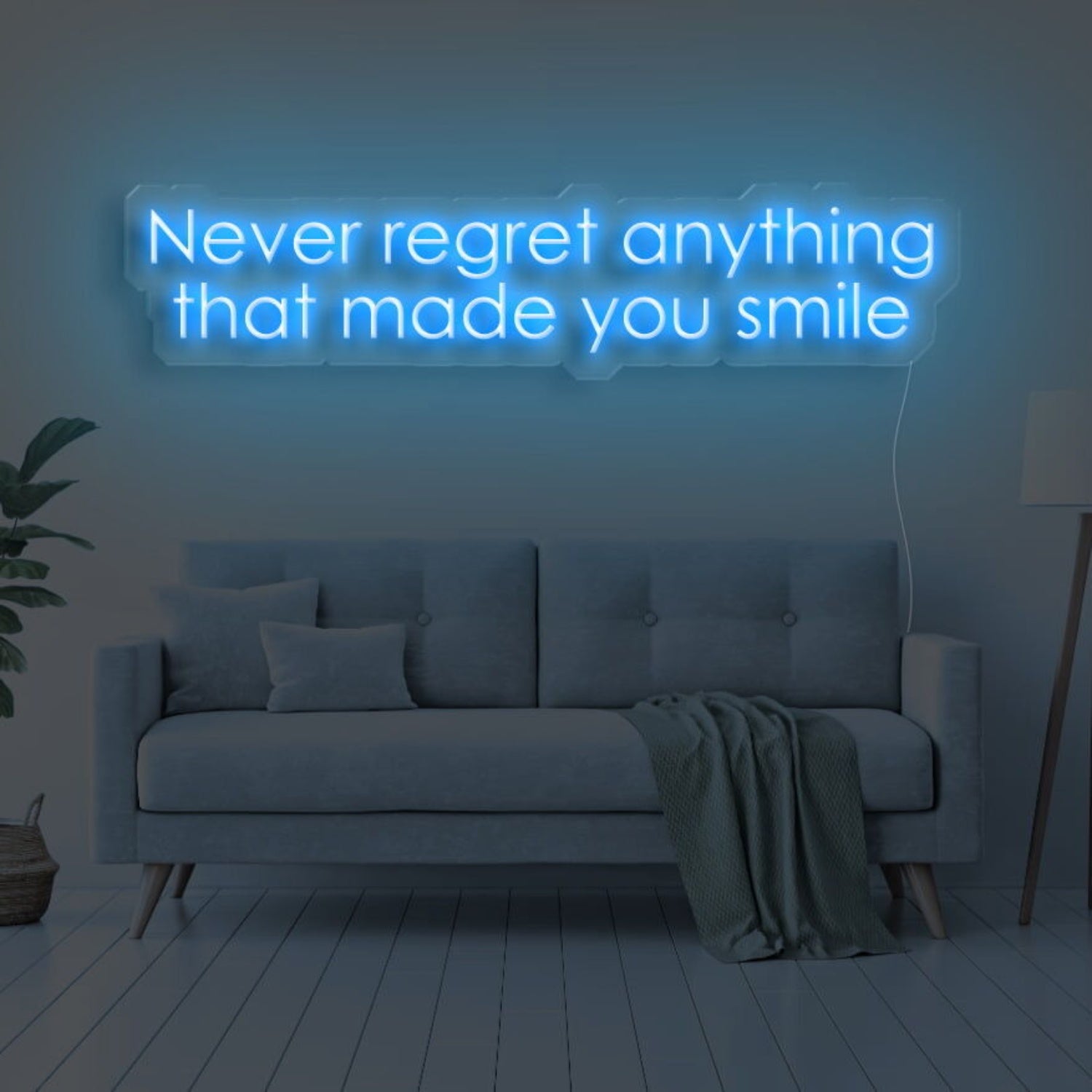 Never Regret Anything That Made You Smile Led Neon Sign | Shineneon