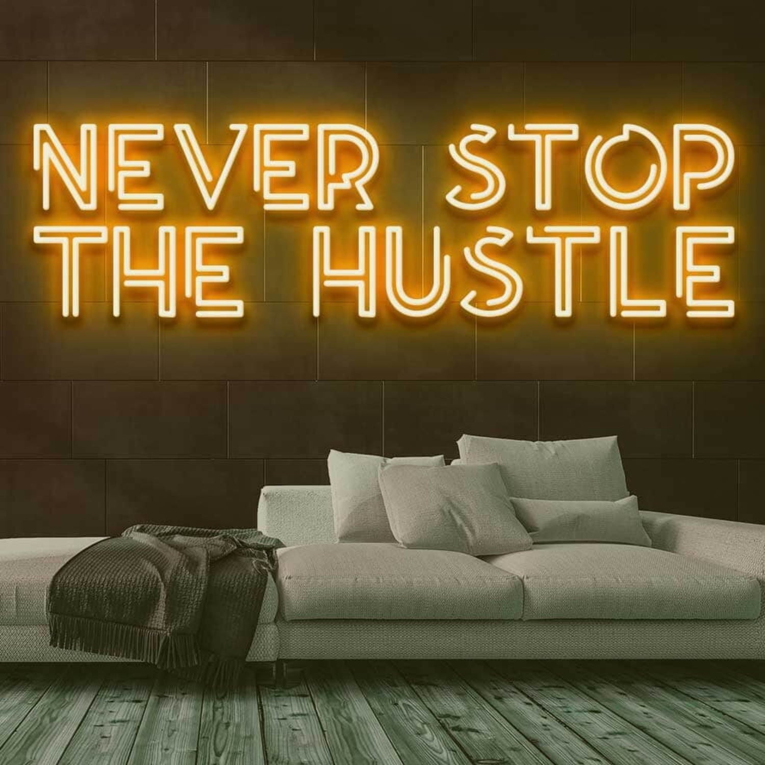 Never Stop The Hustle Led Neon Sign | Shineneon