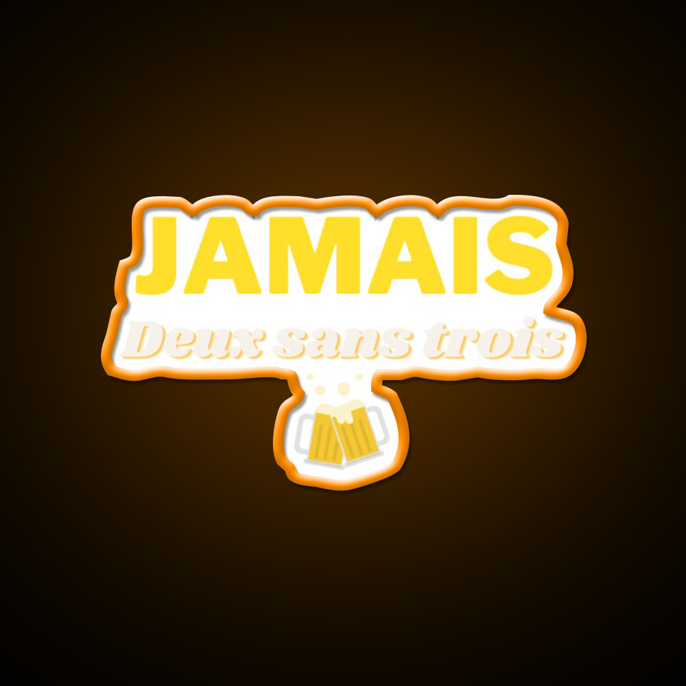 Never Two Without Three Man Cave Bar Led Neon Sign Rgb Color