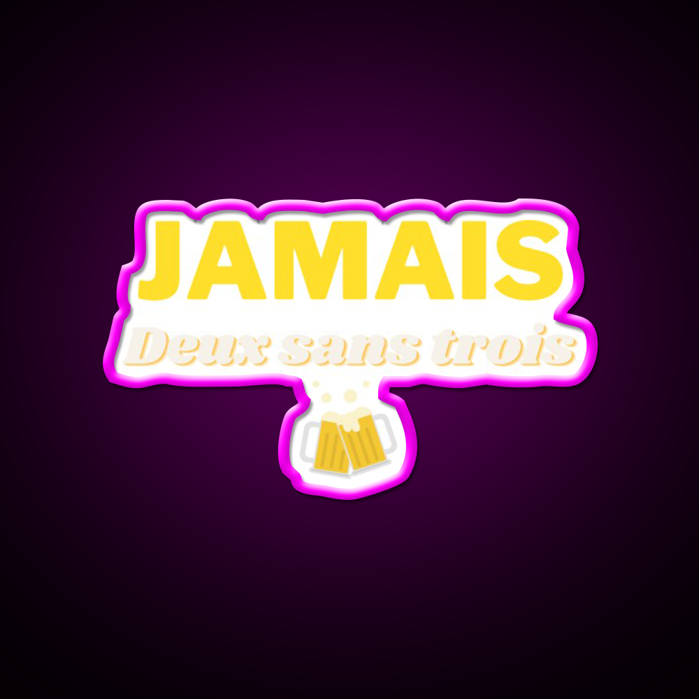 Never Two Without Three Man Cave Bar Led Neon Sign Rgb Color