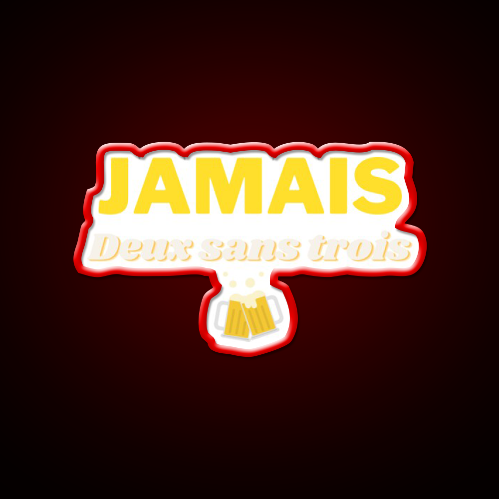 Never Two Without Three Man Cave Bar Led Neon Sign Rgb Color