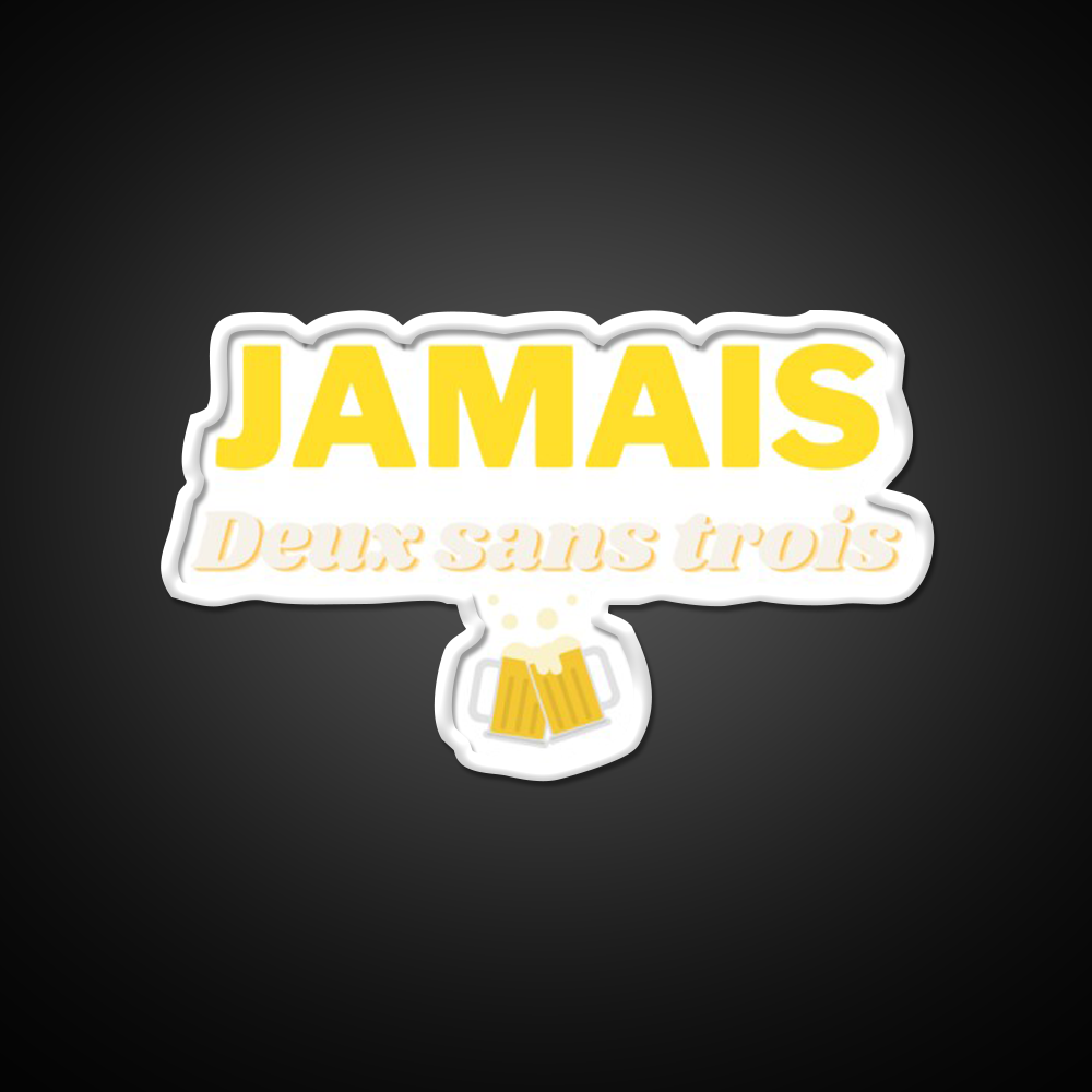 Never Two Without Three Man Cave Bar Led Neon Sign Rgb Color