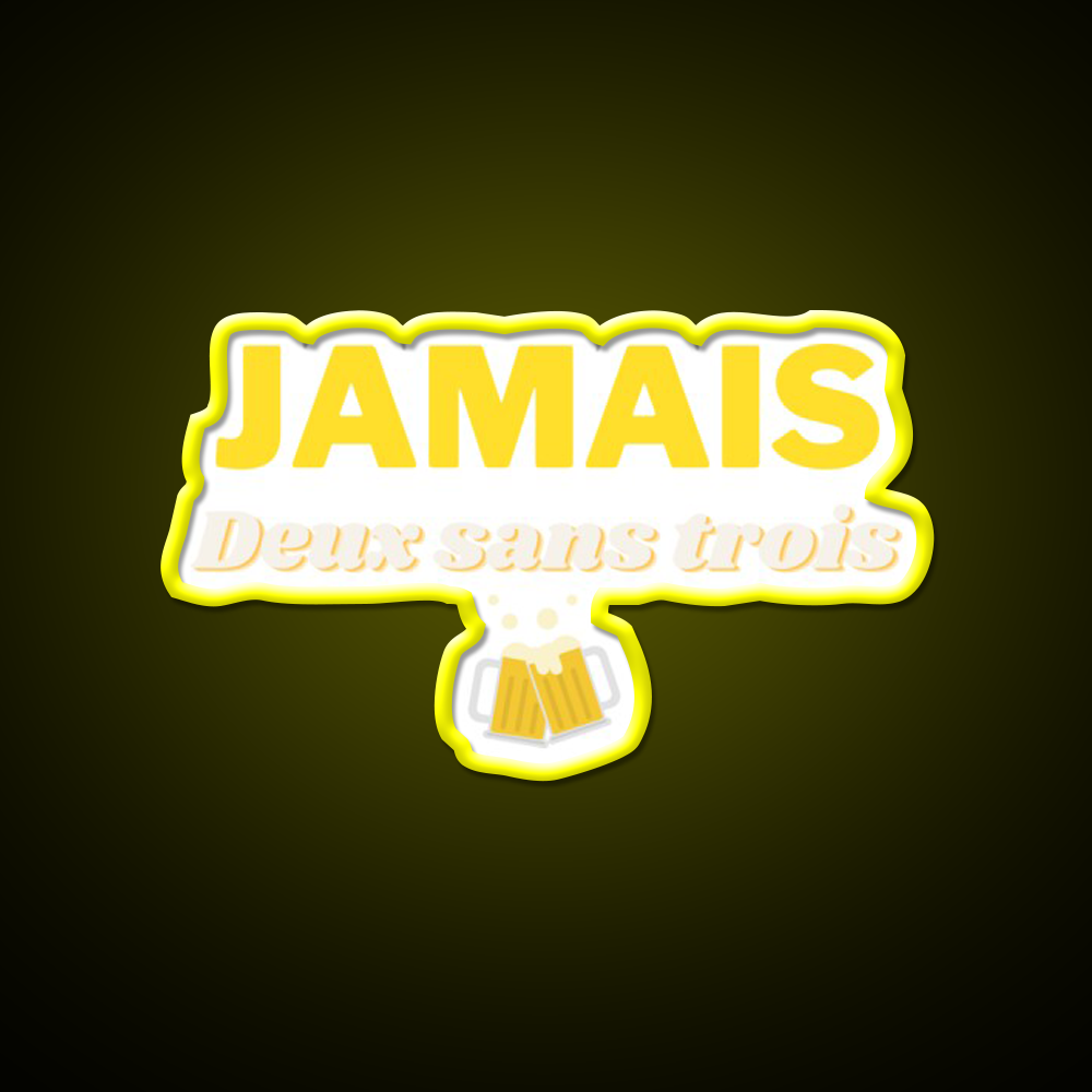 Never Two Without Three Man Cave Bar Led Neon Sign Rgb Color