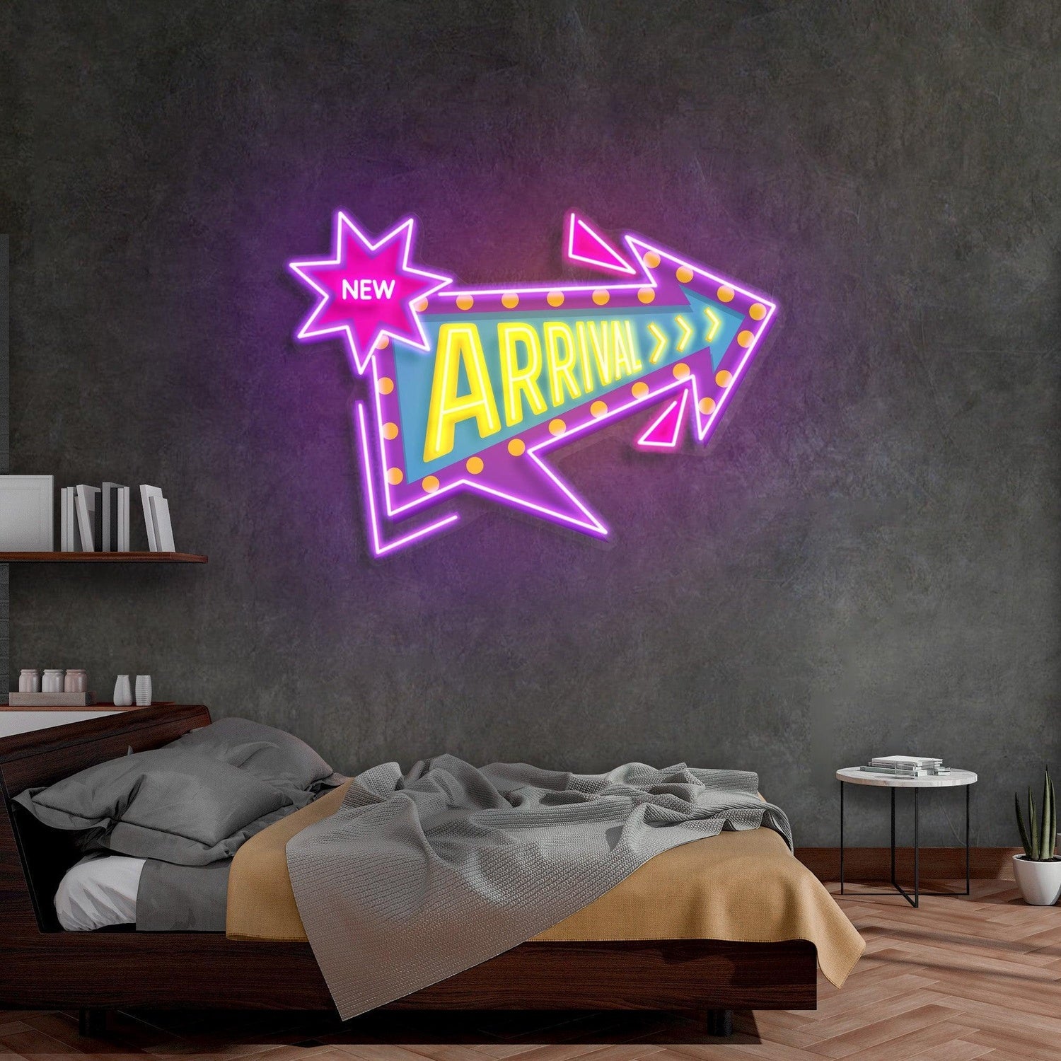 New Arrival Arrow Star Multicolor Uv Printed Led Neon Sign For Indoor Business Decor | Shineneon