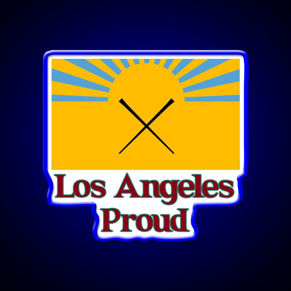 New Los Angeles Flag Led Neon Sign Chinese Food Rgb Color