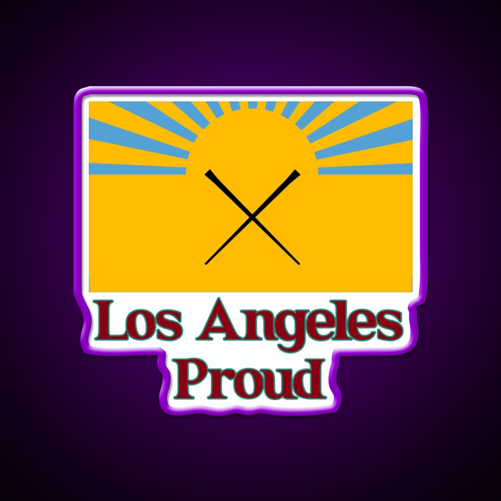 New Los Angeles Flag Led Neon Sign Chinese Food Rgb Color